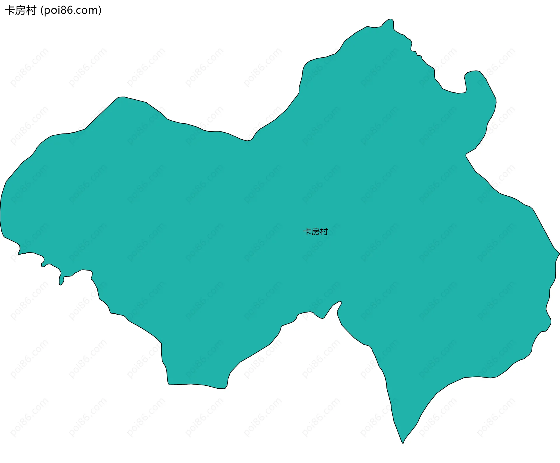 卡房村边界地图