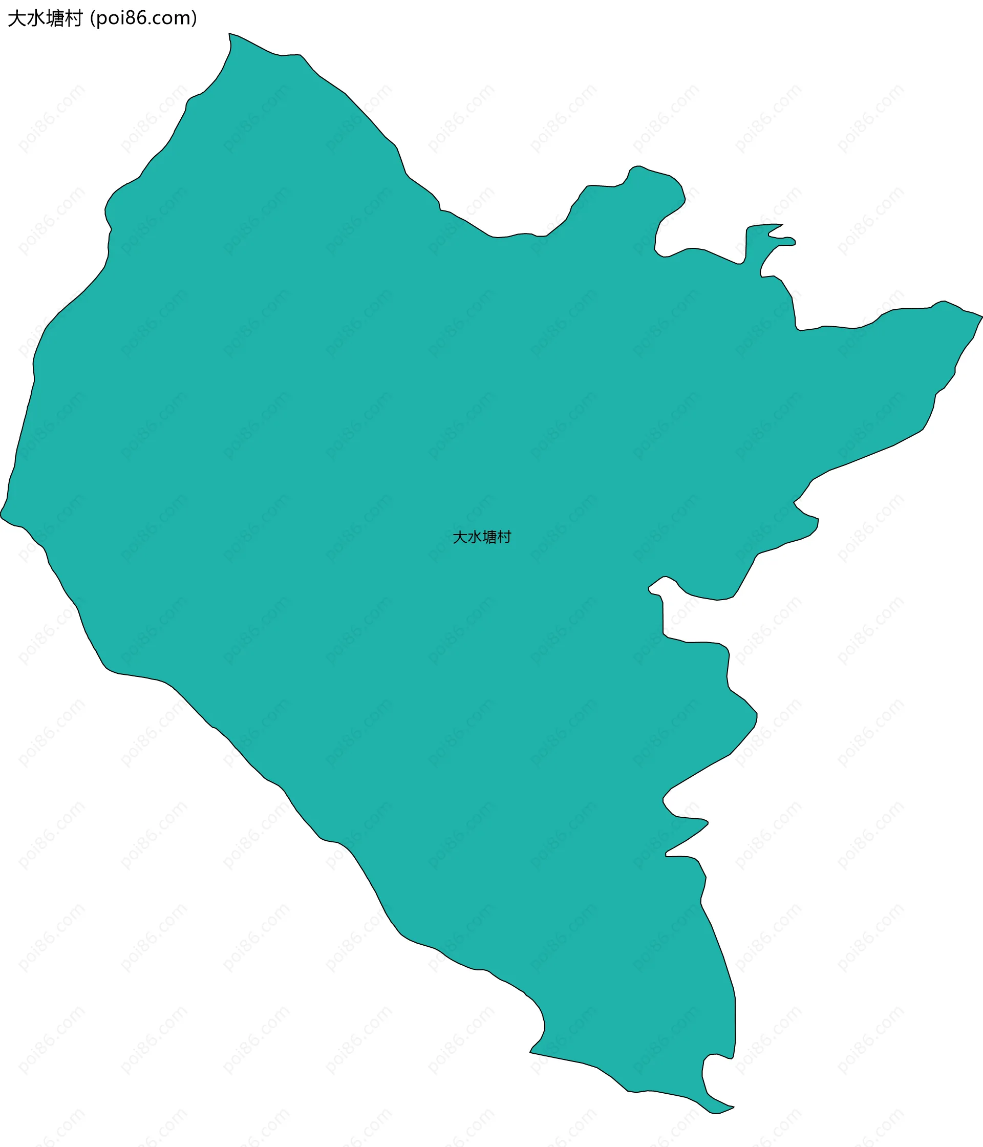 大水塘村边界地图