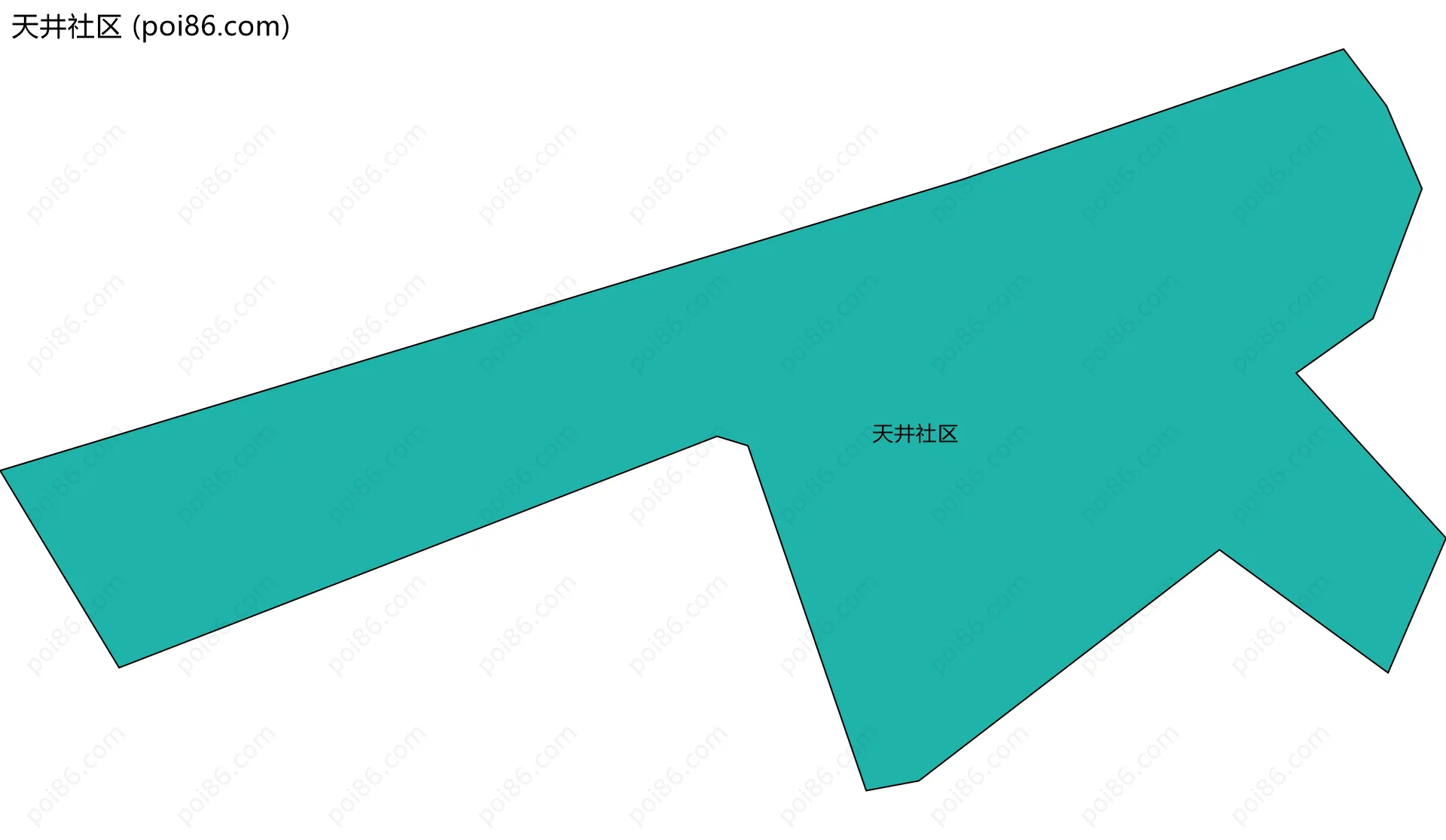 天井社区边界地图