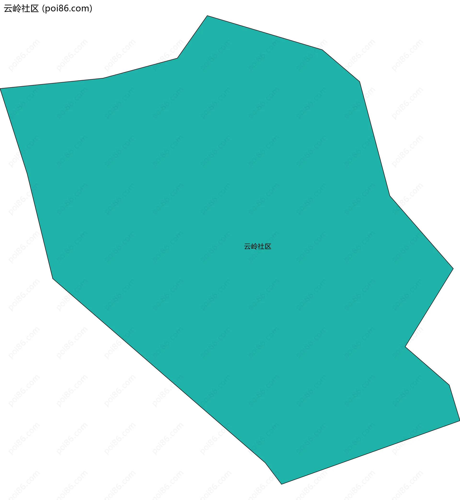 云岭社区边界地图