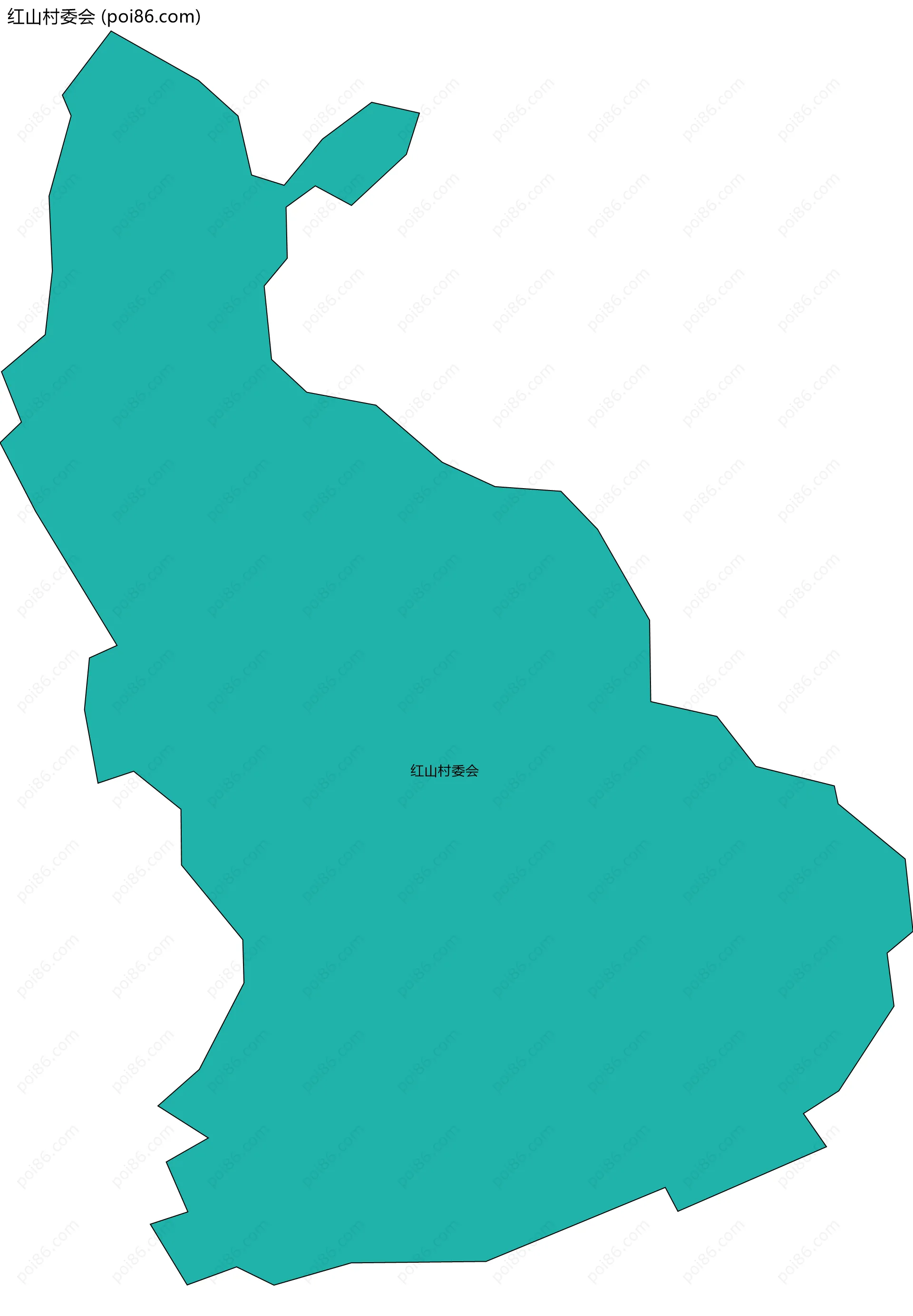 红山村委会边界地图