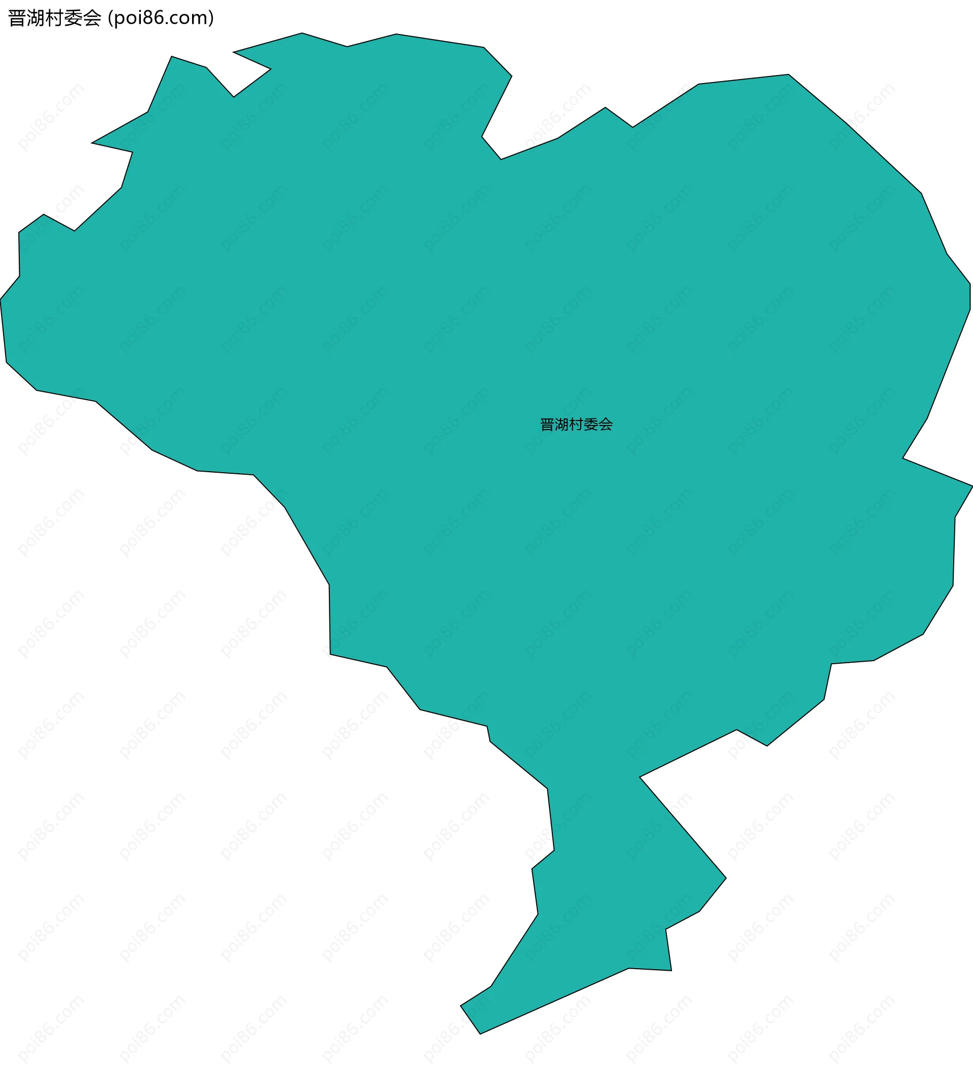 晋湖村委会边界地图