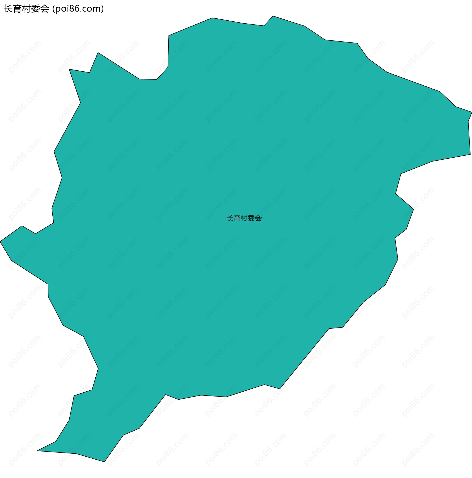 长育村委会边界地图