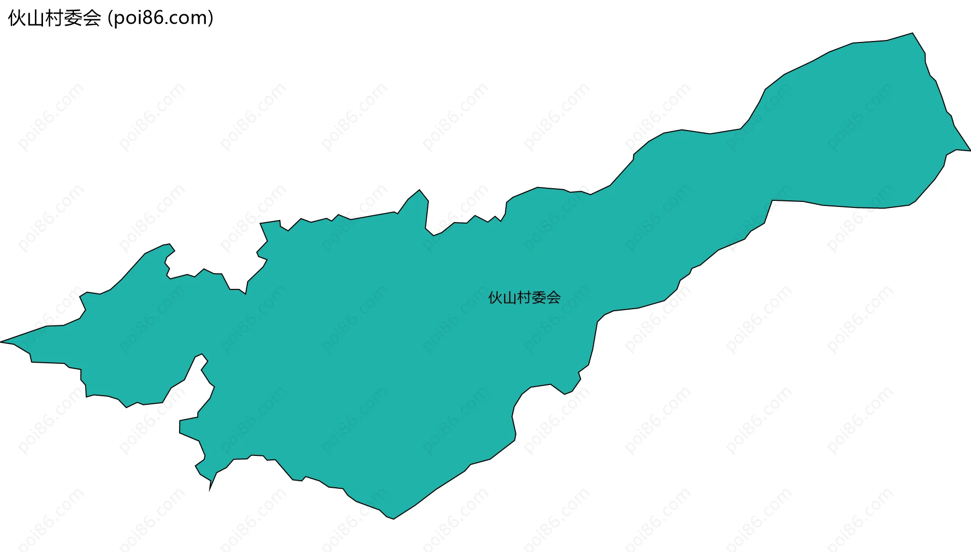 伙山村委会边界地图