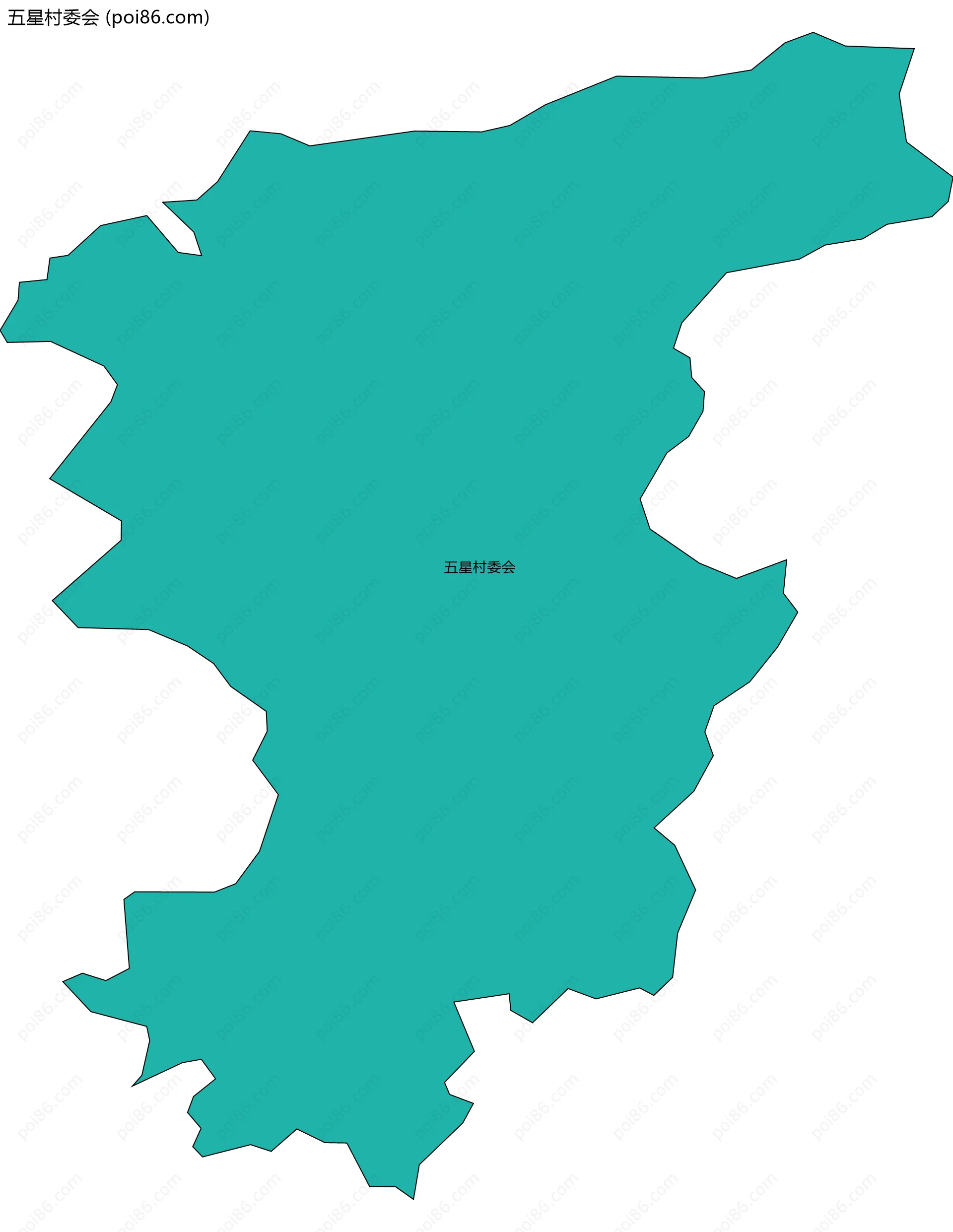 五星村委会边界地图