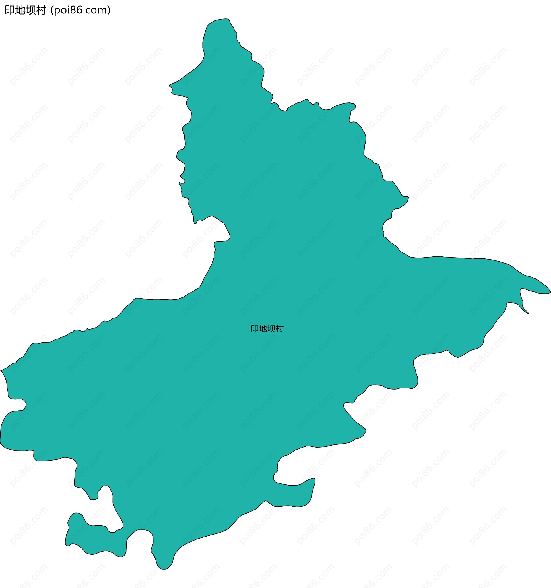 印地坝村边界地图