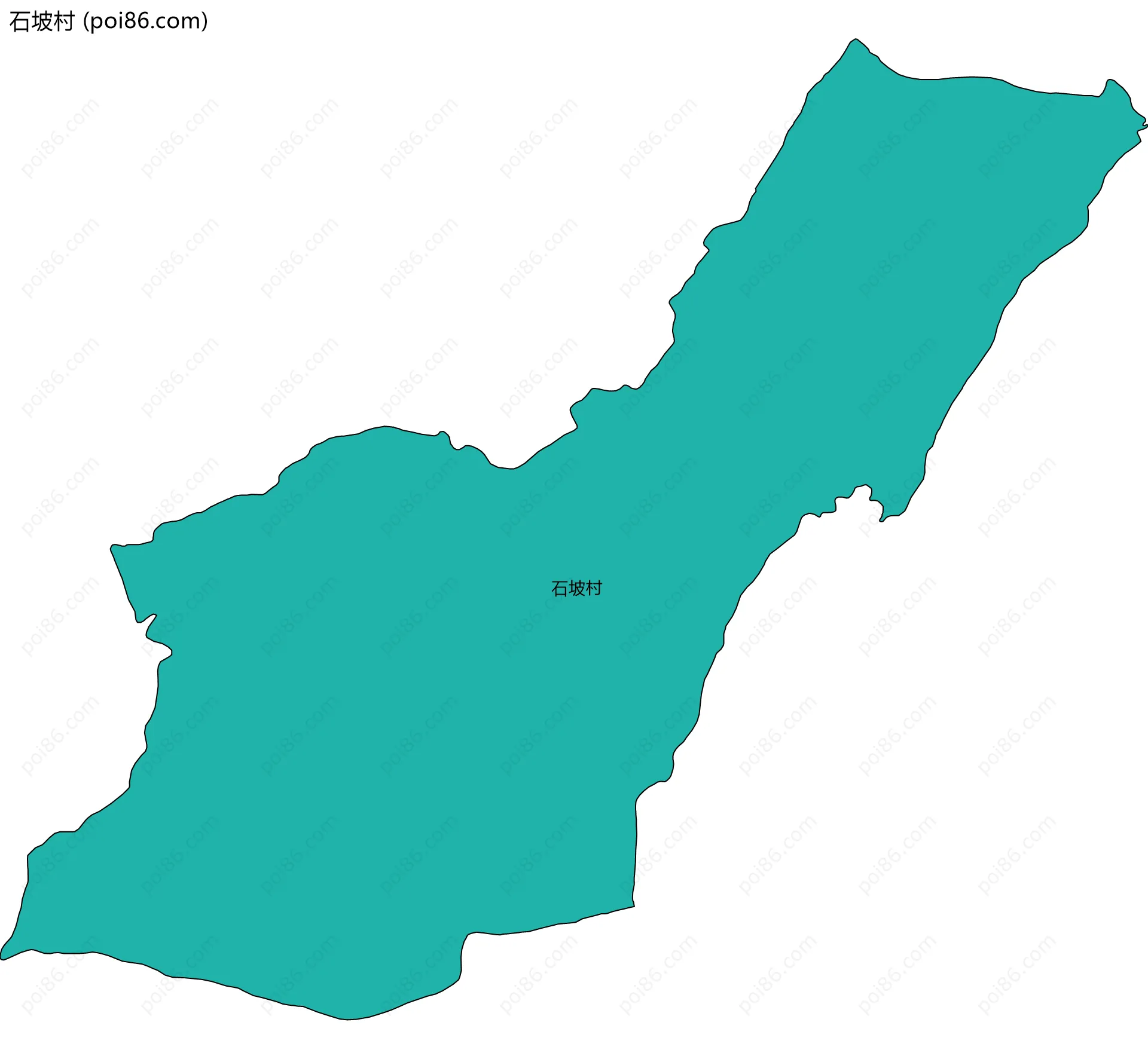 石坡村边界地图