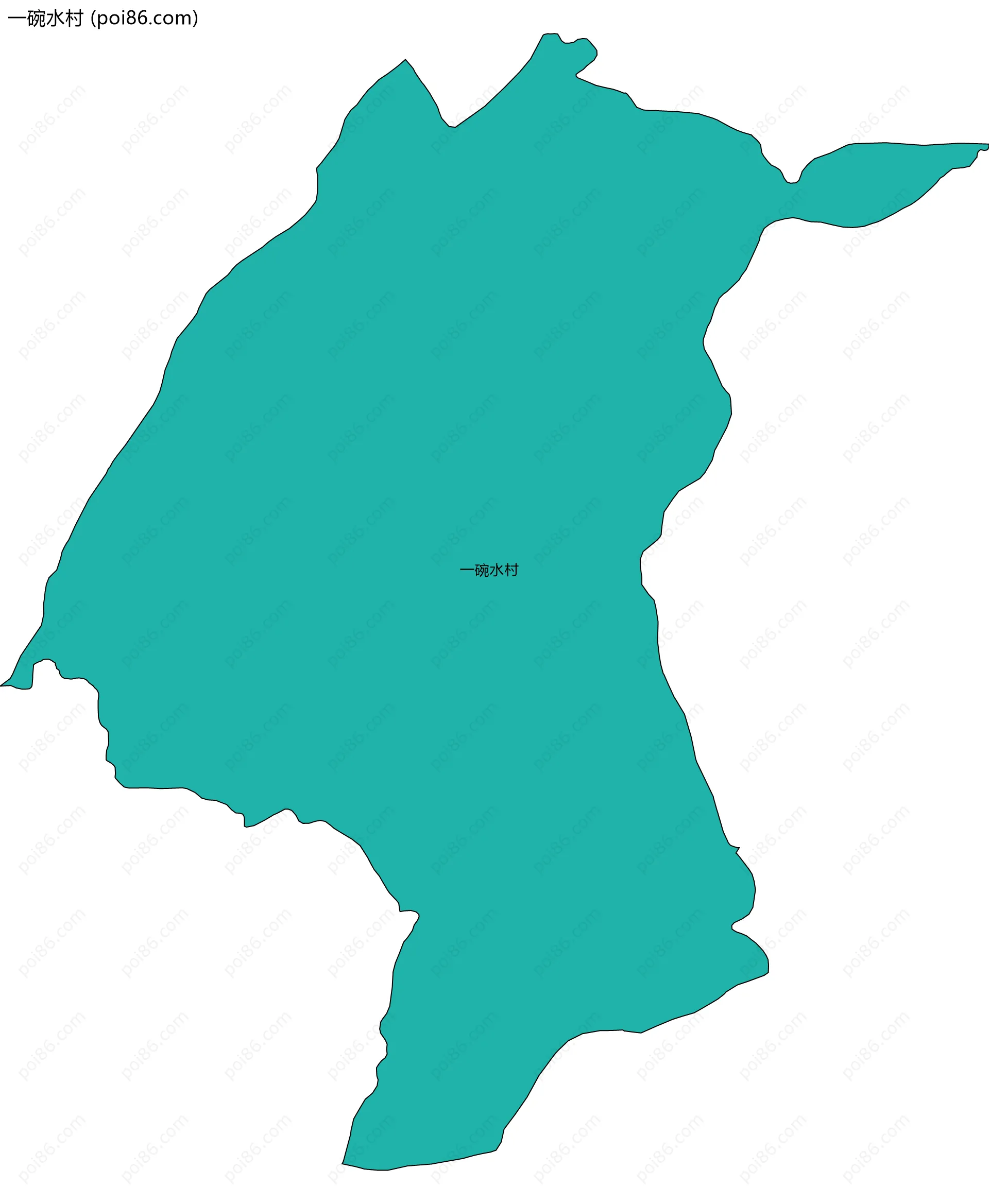 一碗水村边界地图