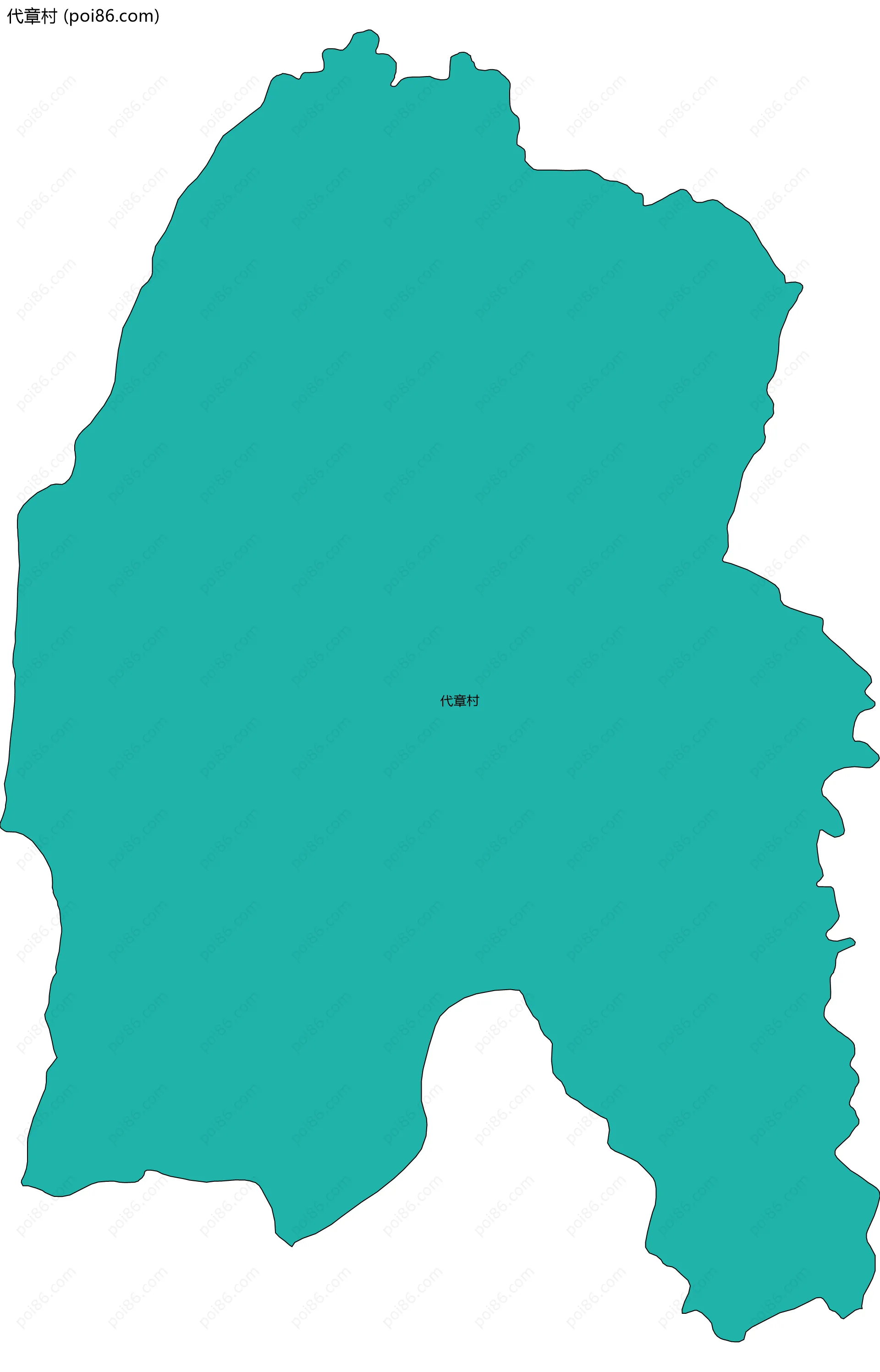 代章村边界地图