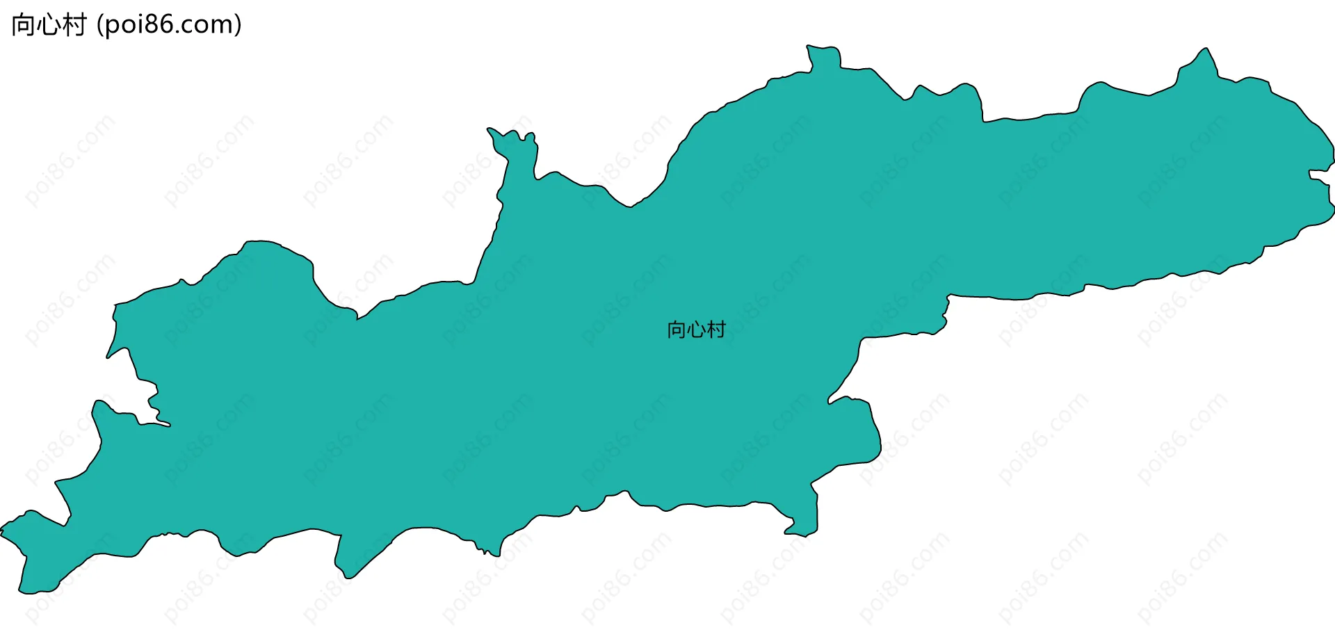 向心村边界地图