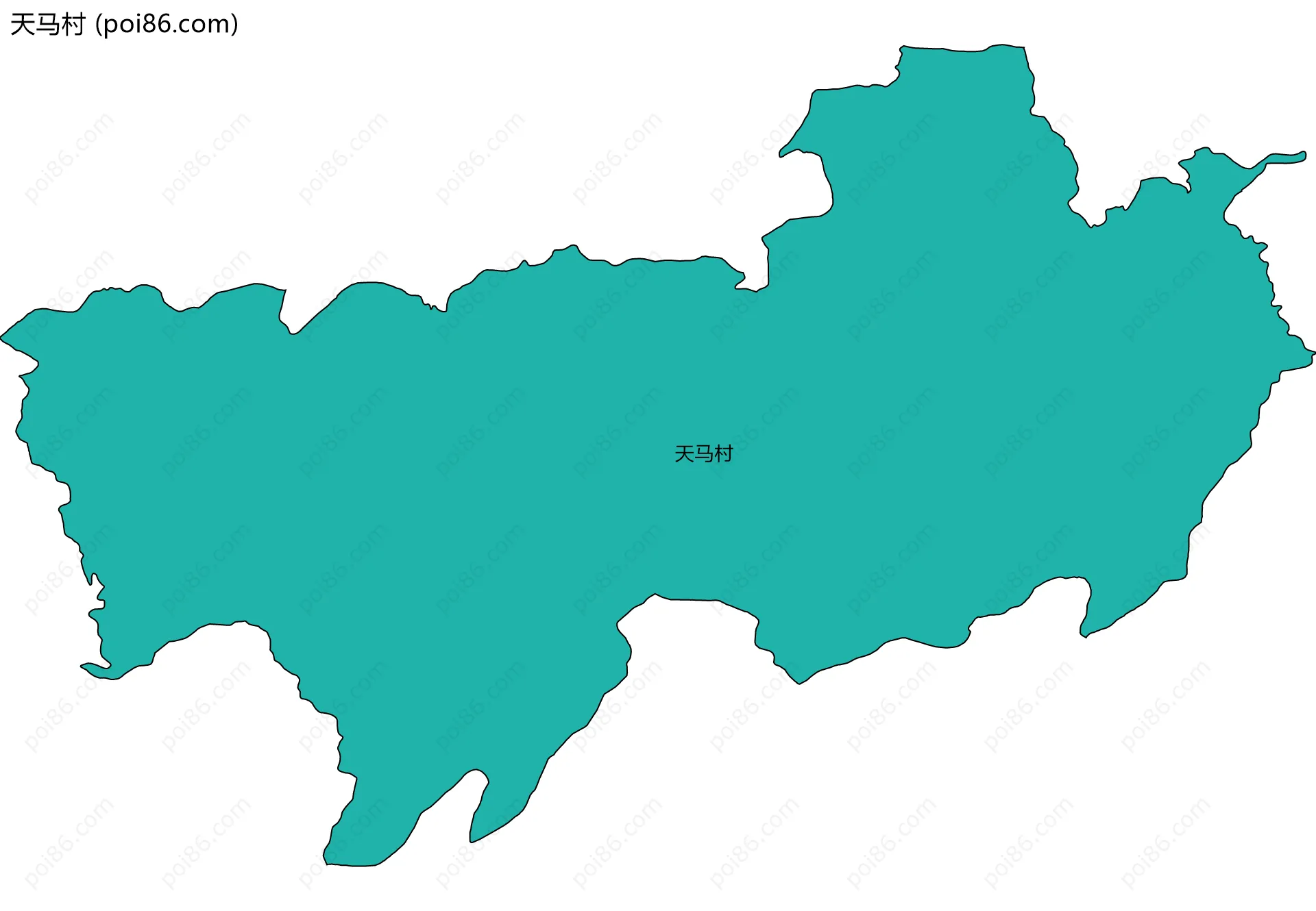 天马村边界地图