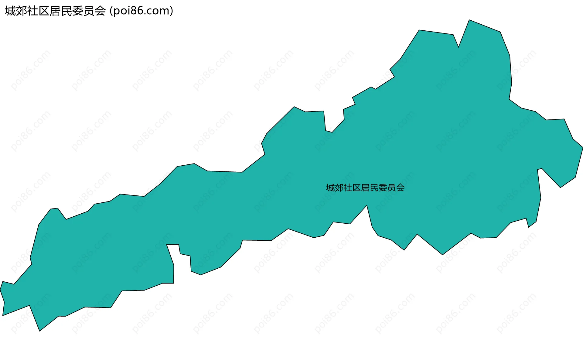 城郊社区居民委员会边界地图