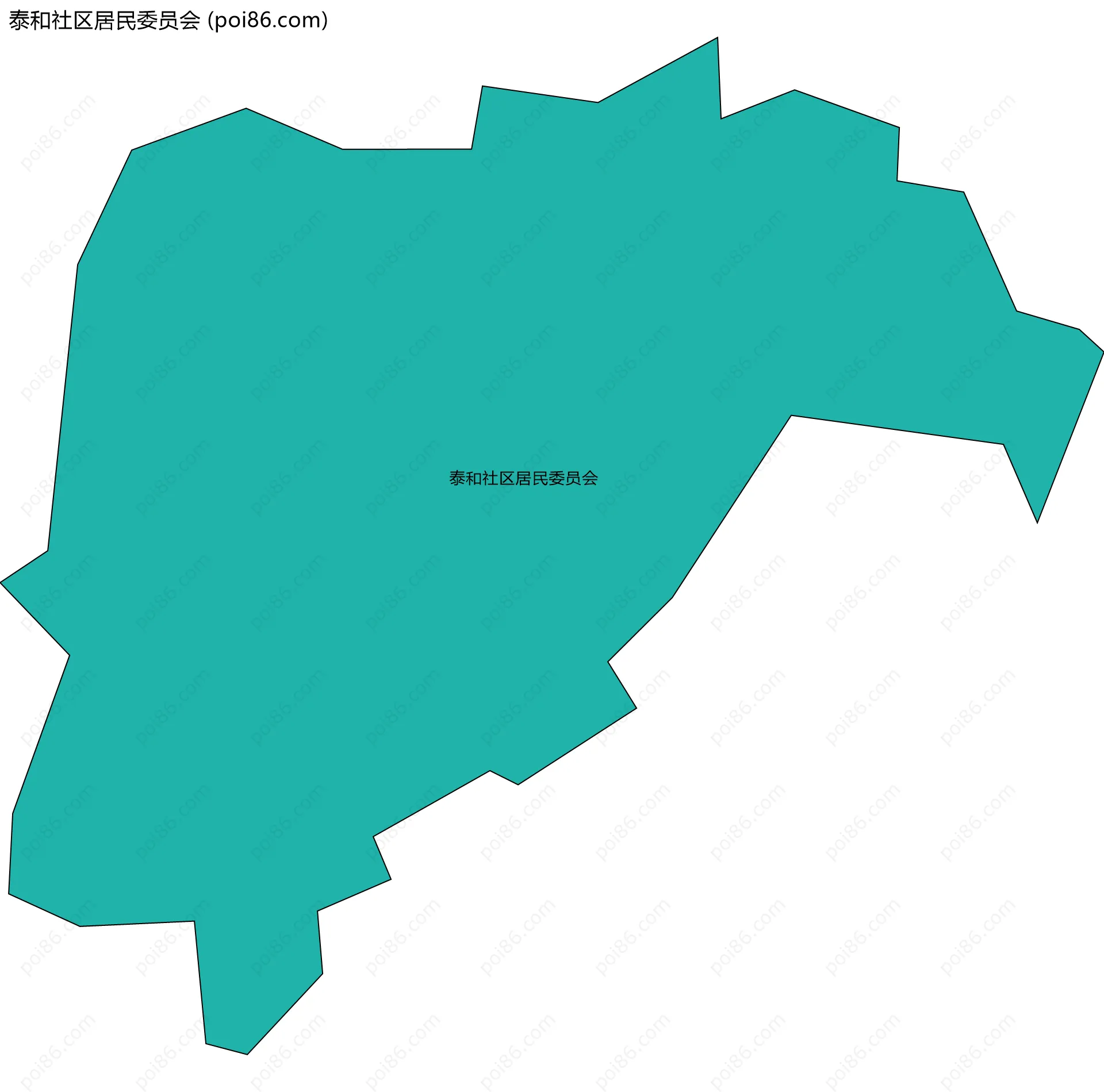 泰和社区居民委员会边界地图