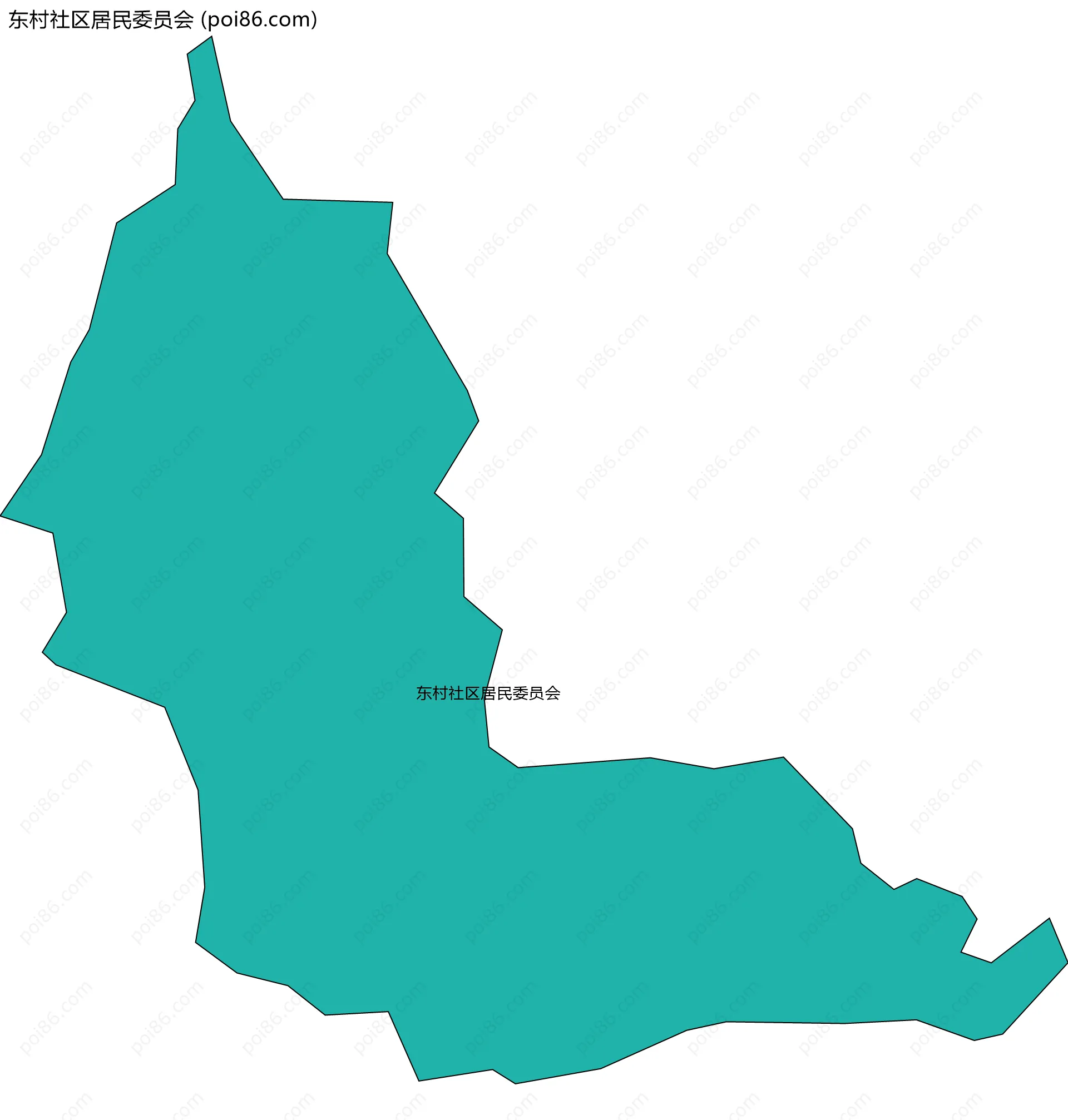 东村社区居民委员会边界地图