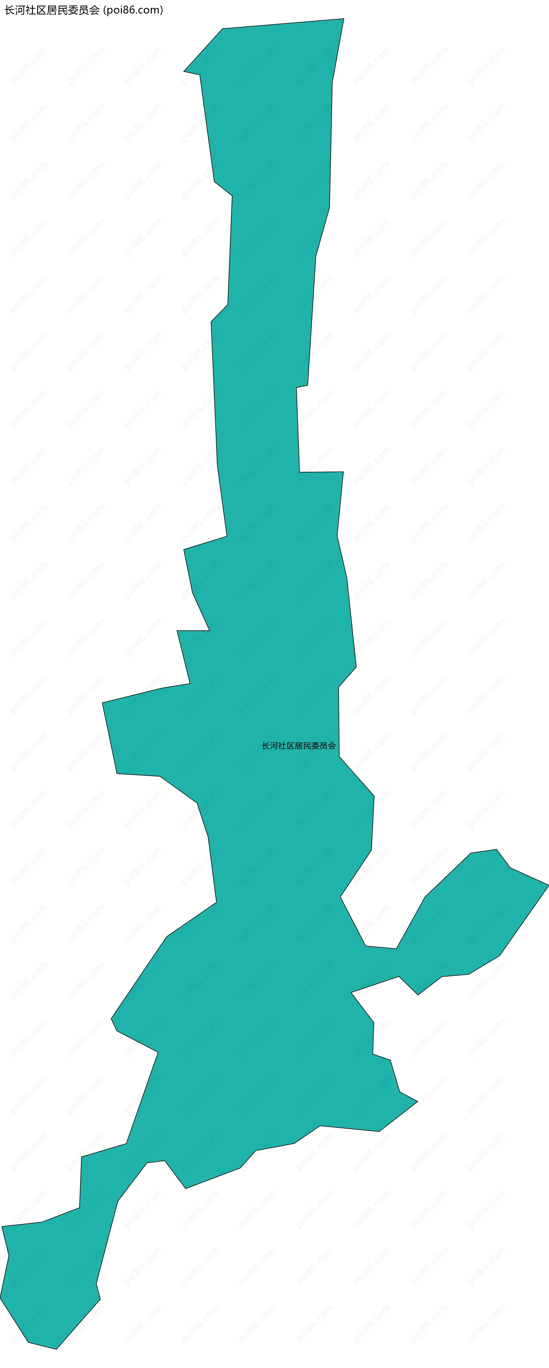 长河社区居民委员会边界地图