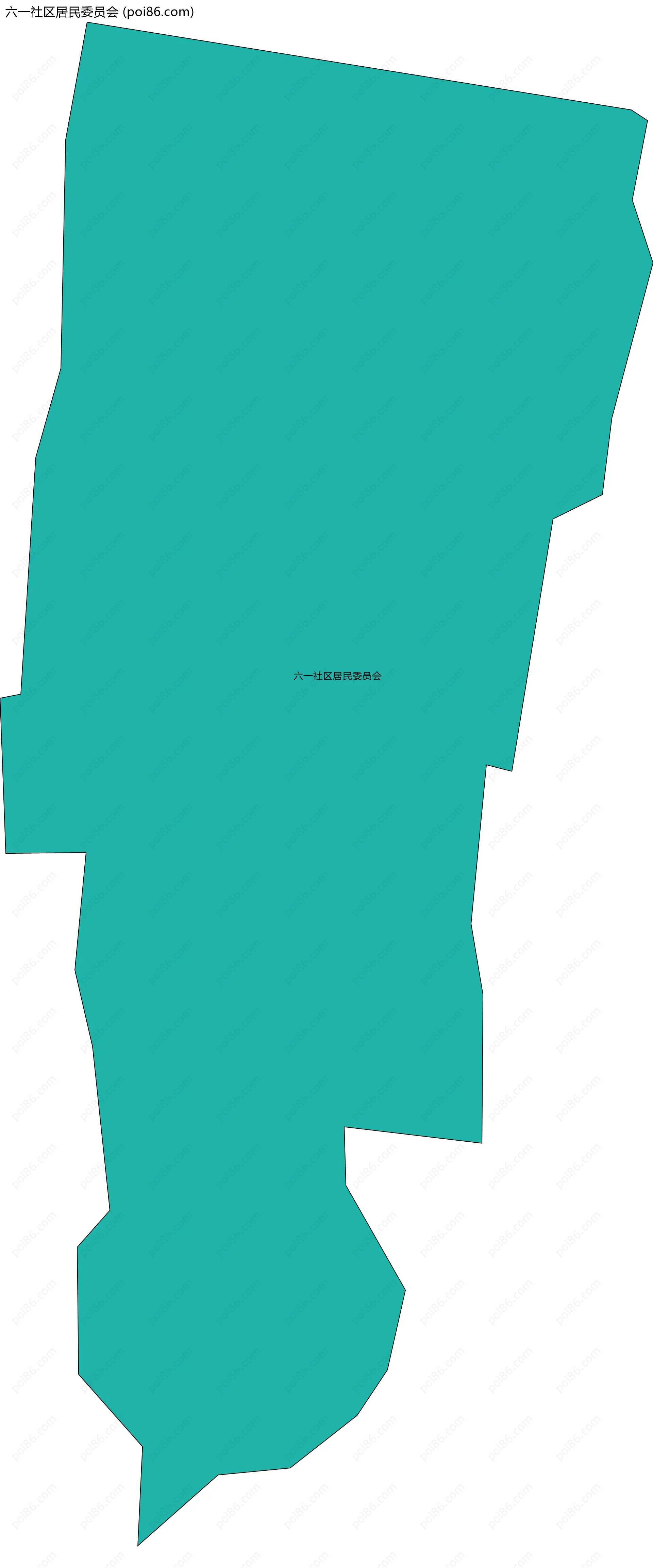 六一社区居民委员会边界地图