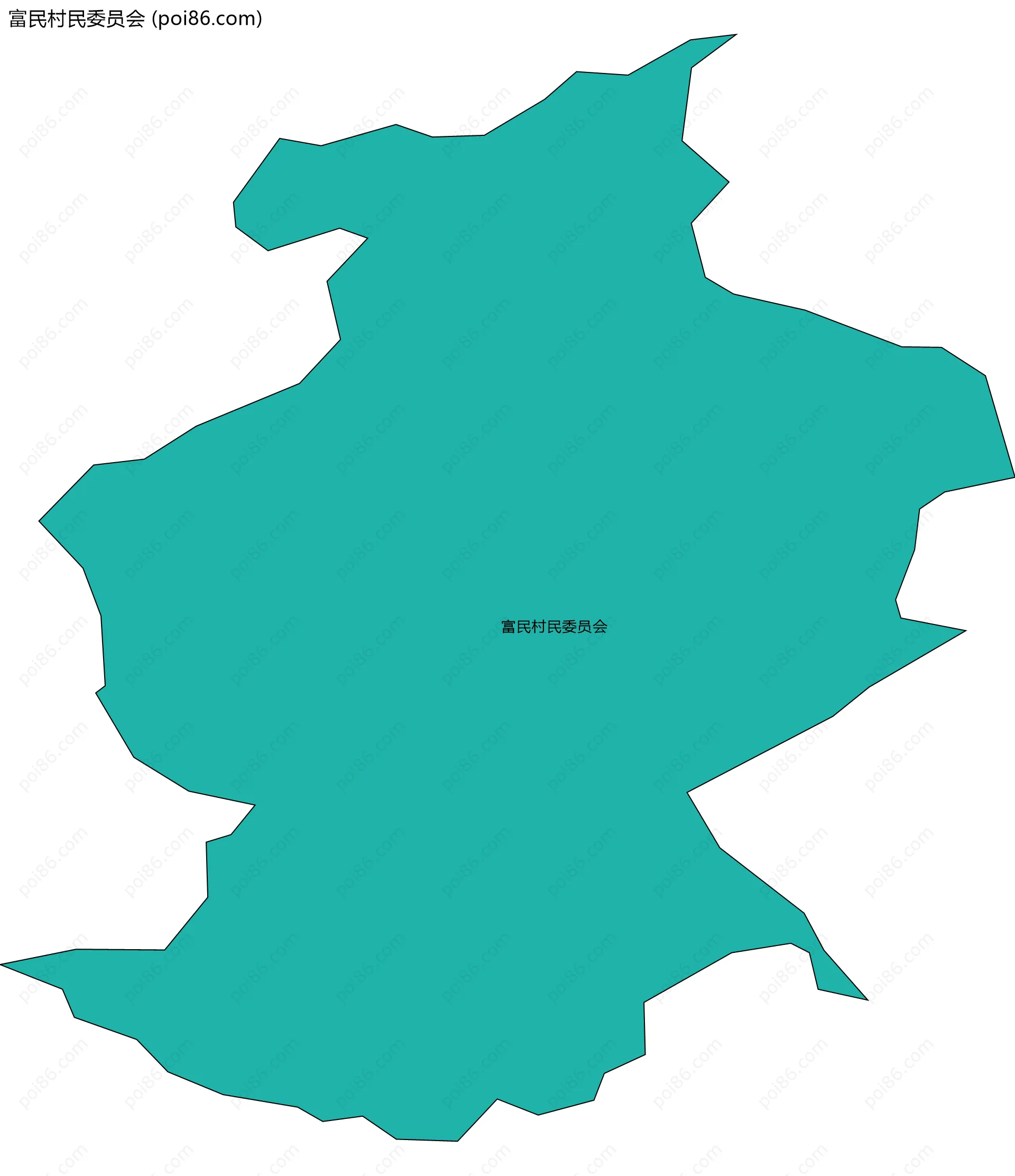 富民村民委员会边界地图
