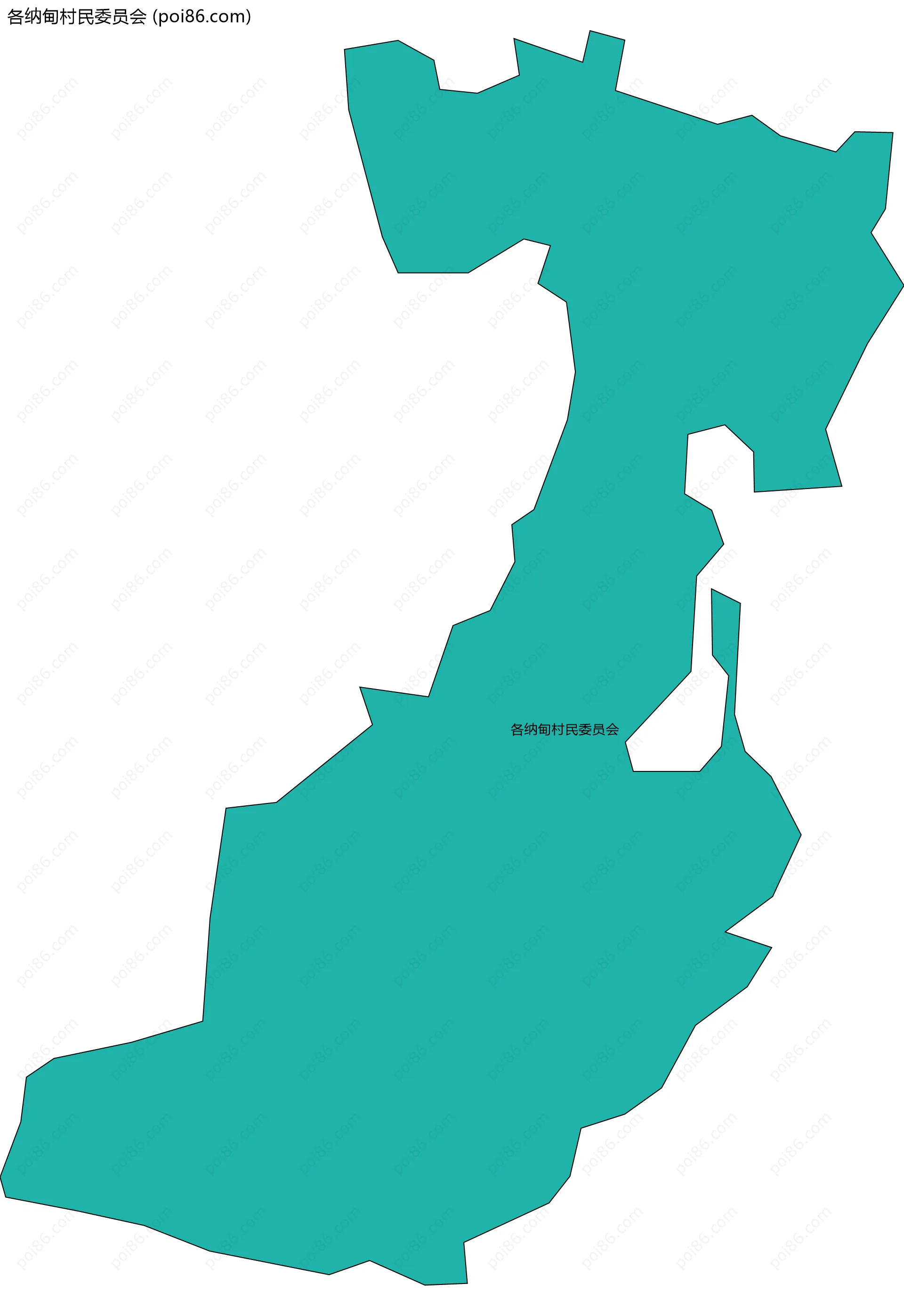 各纳甸村民委员会边界地图