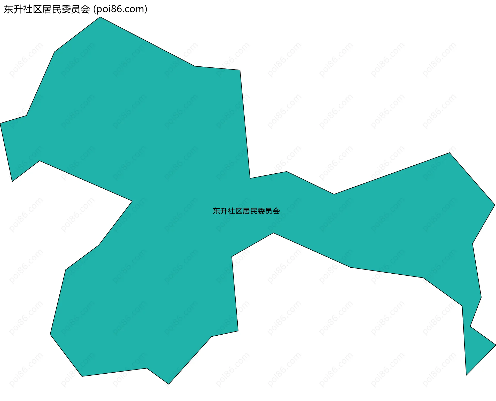 东升社区居民委员会边界地图