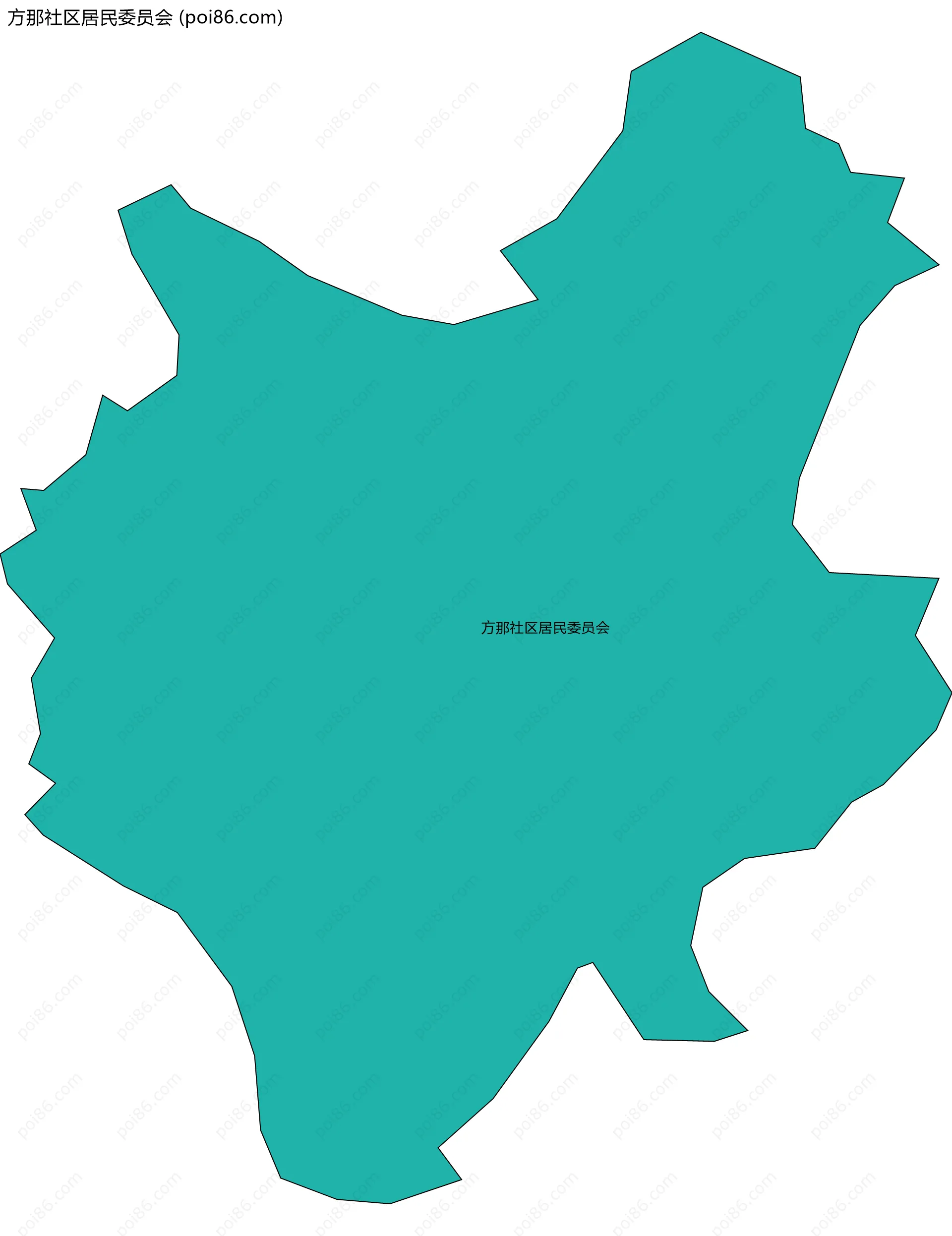 方那社区居民委员会边界地图