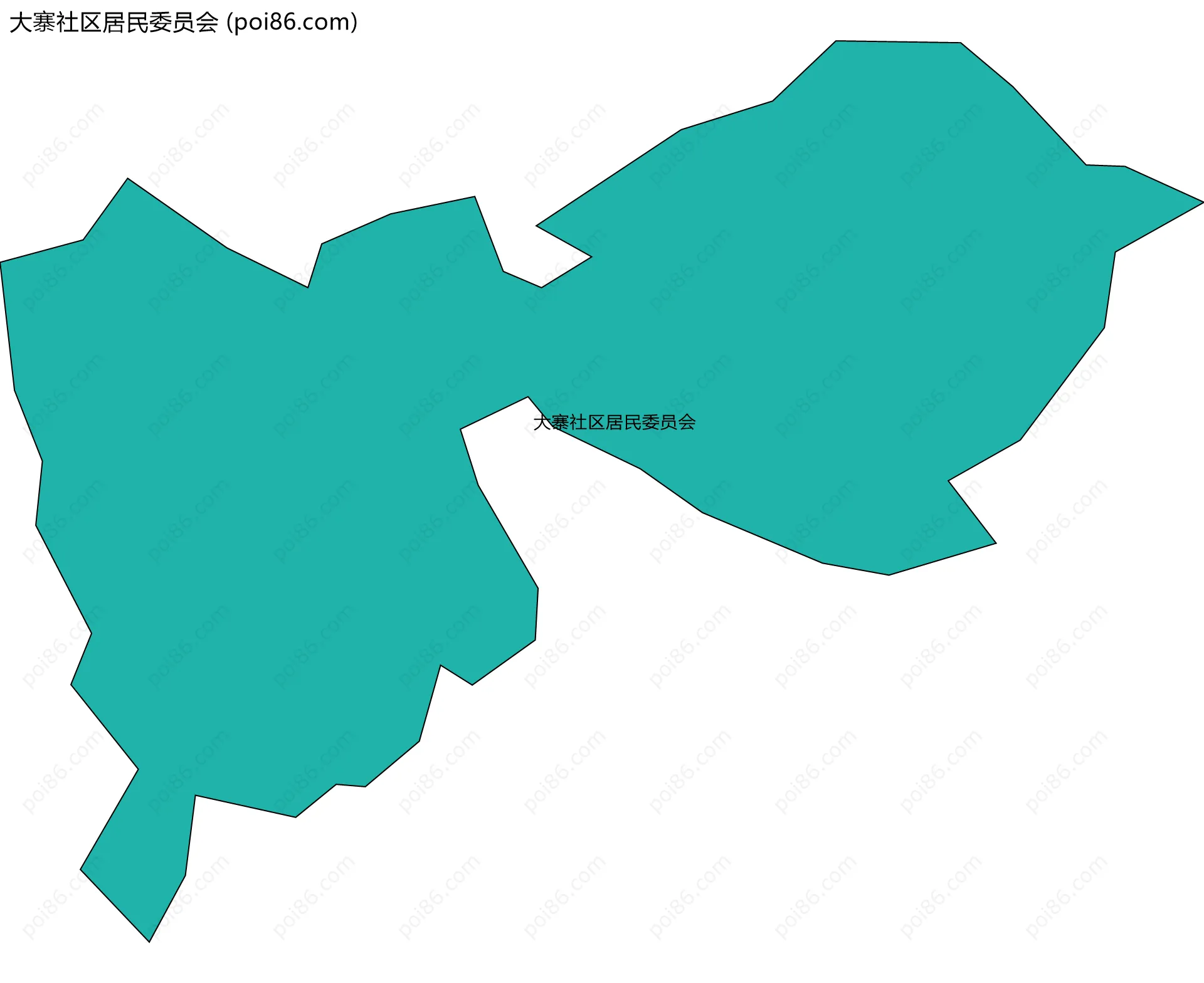 大寨社区居民委员会边界地图