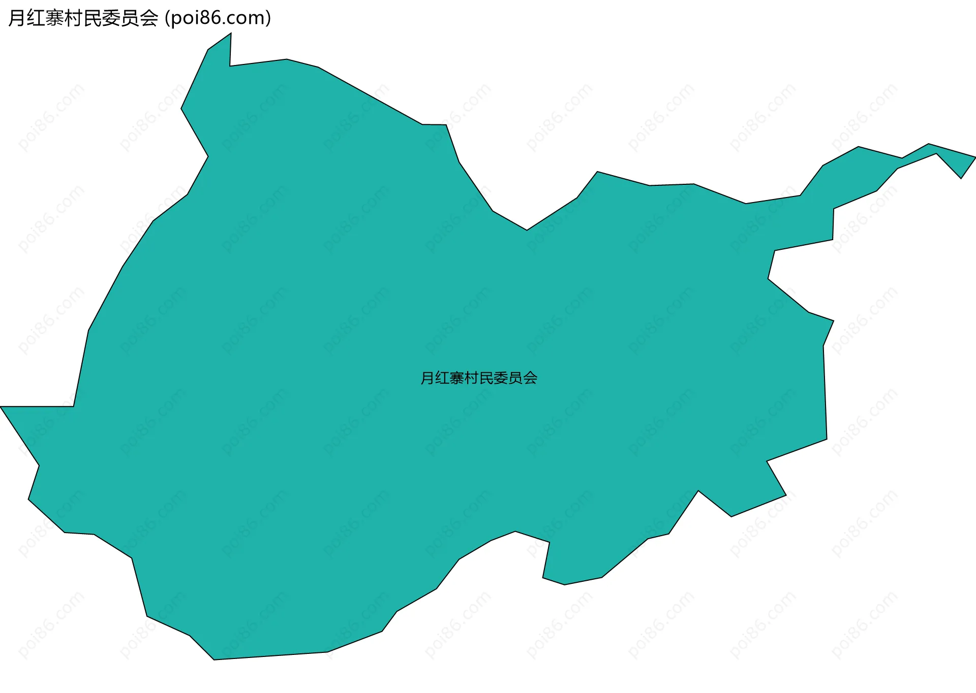 月红寨村民委员会边界地图