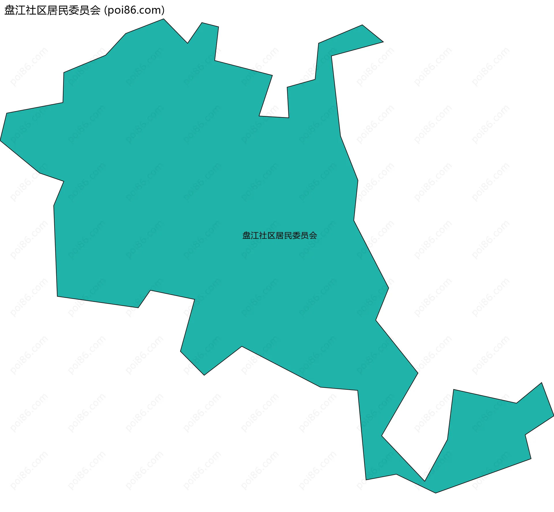 盘江社区居民委员会边界地图