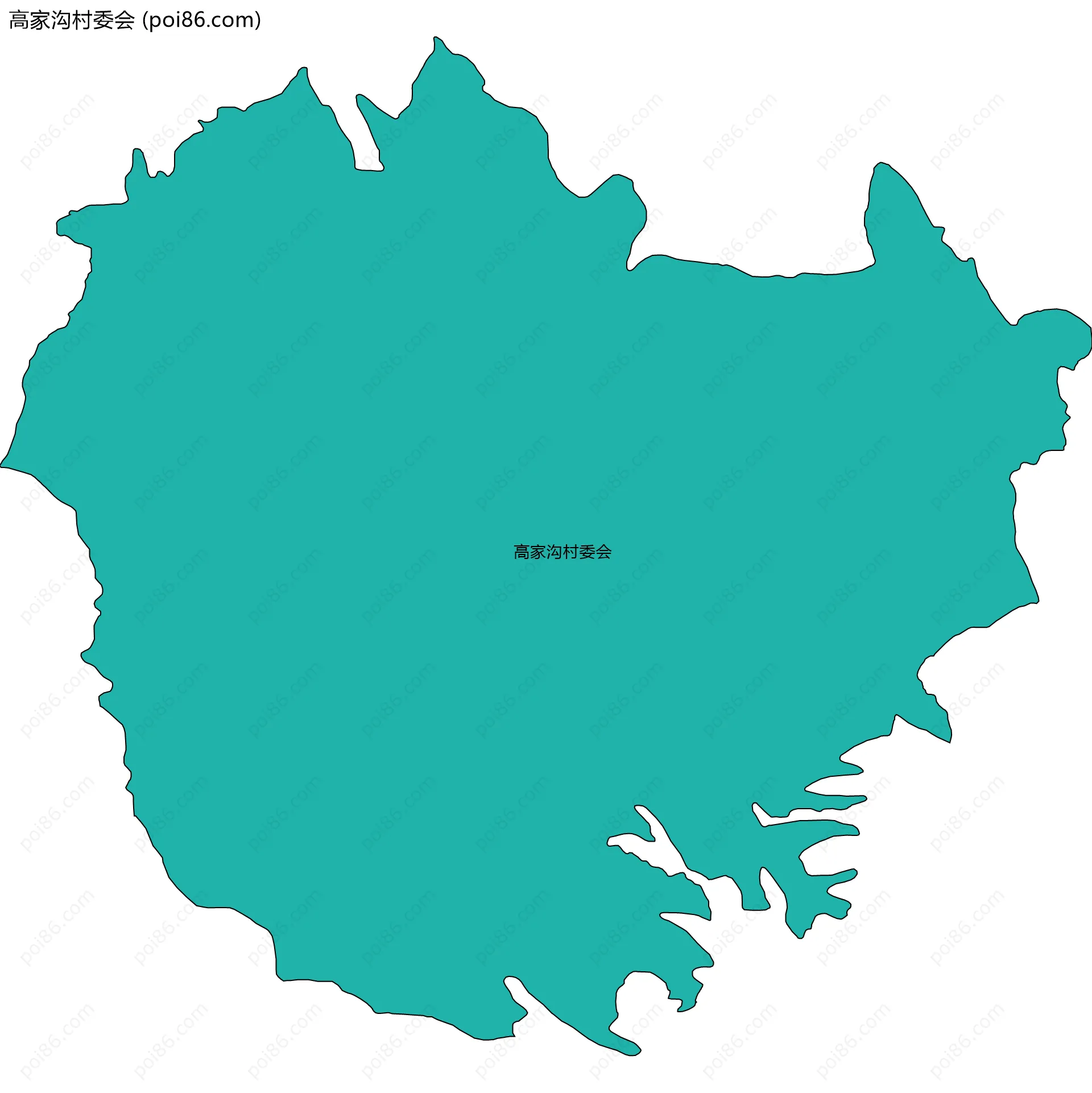 高家沟村委会边界地图