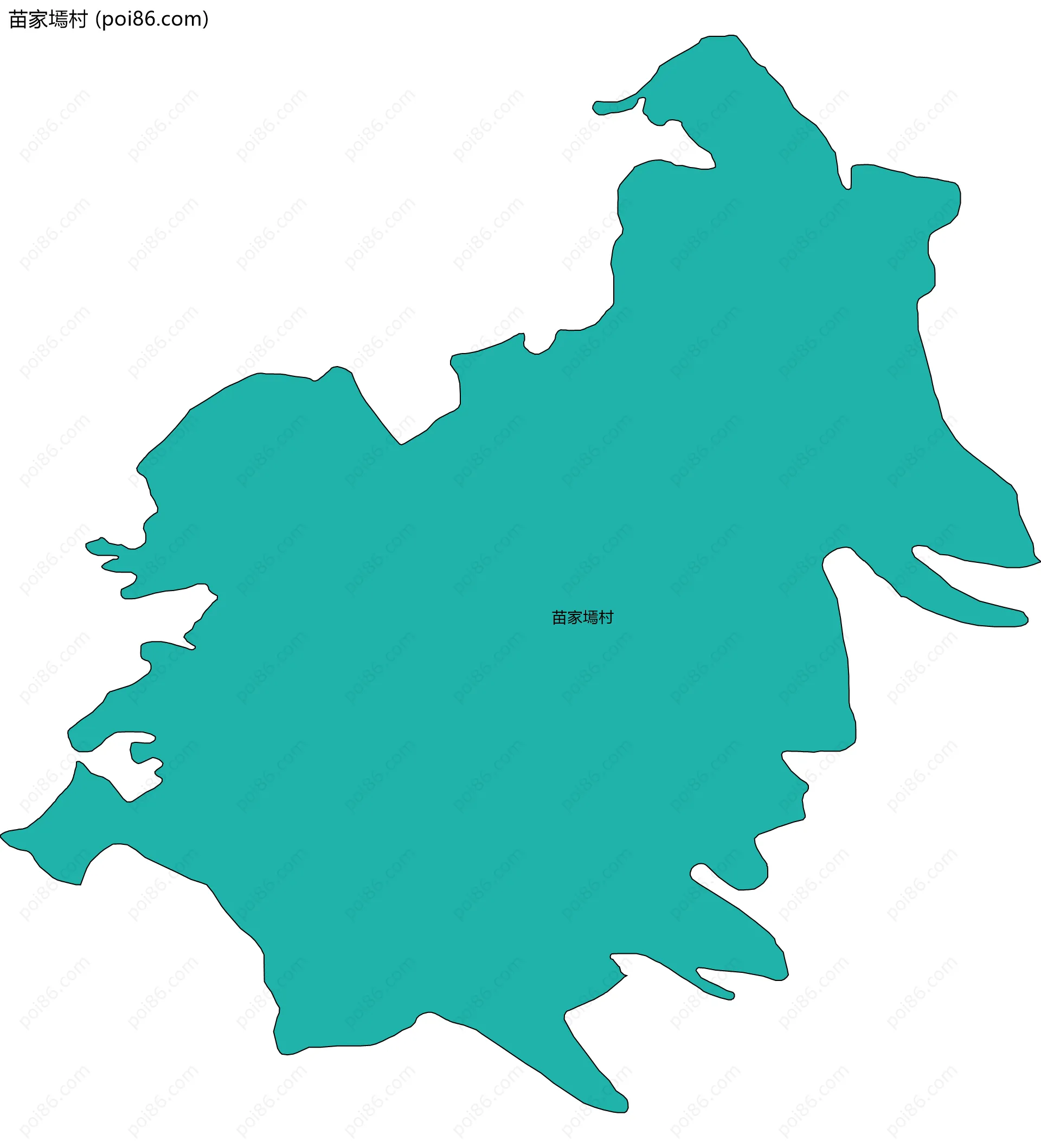 苗家墕村边界地图