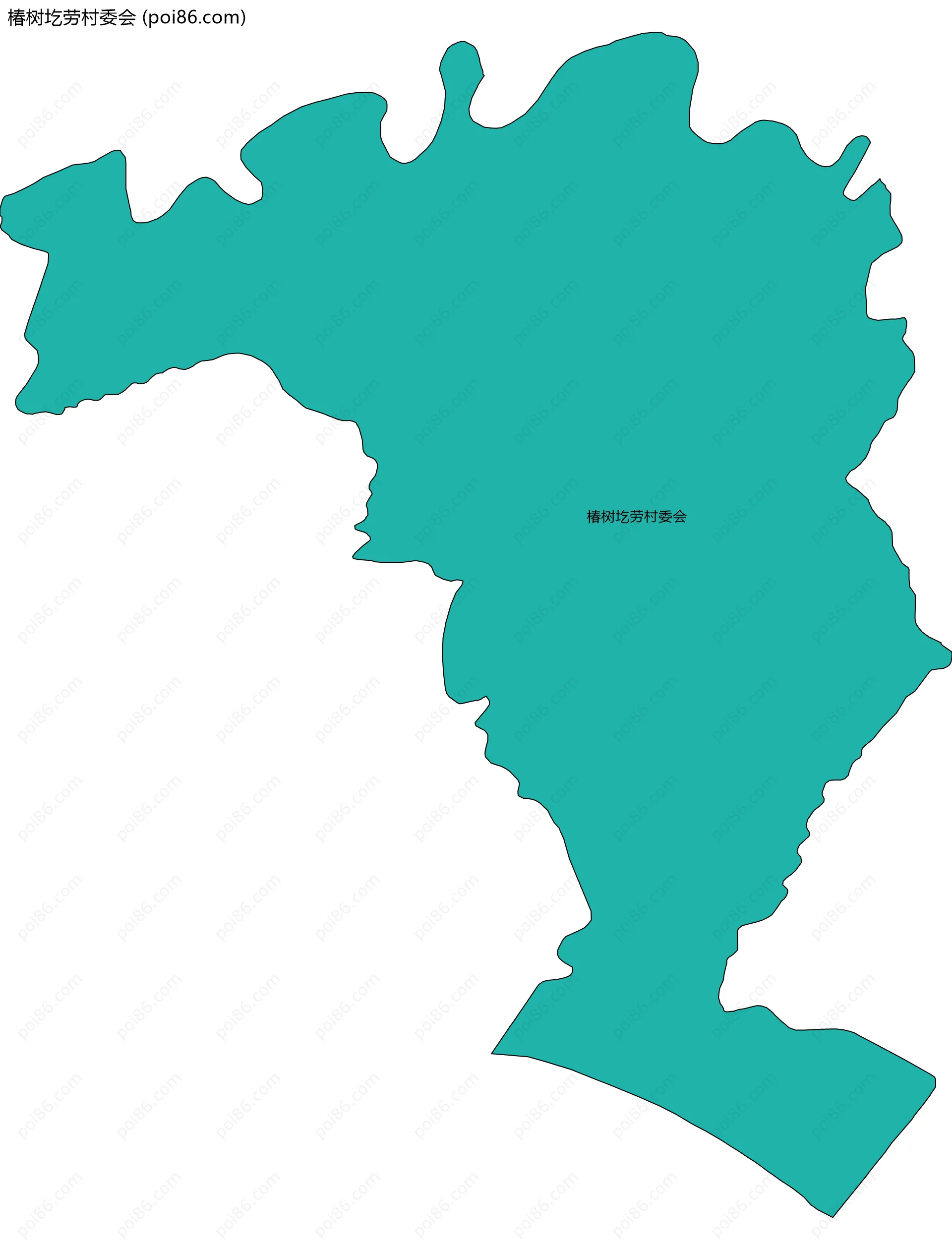 椿树圪劳村委会边界地图