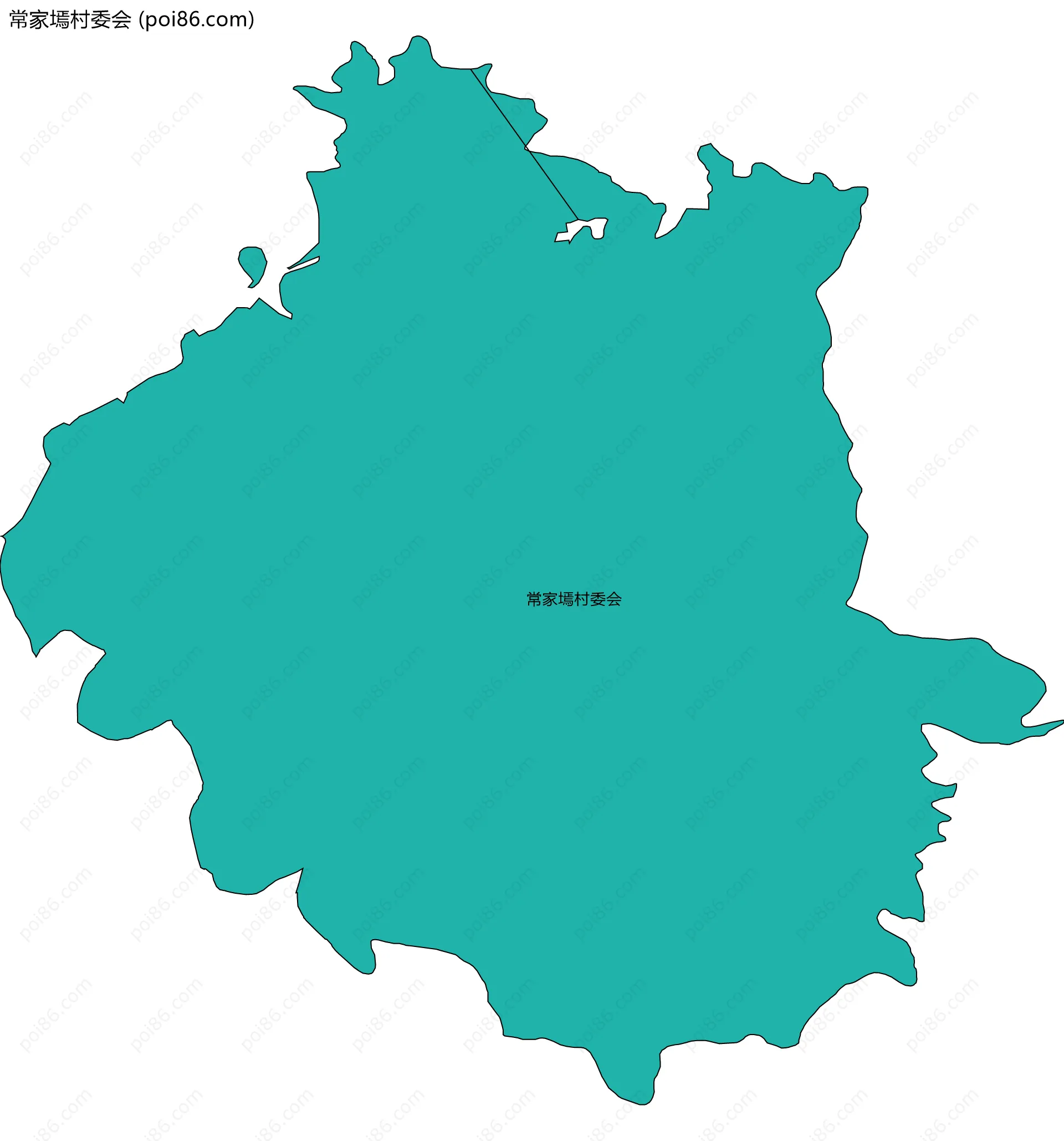 常家墕村委会边界地图