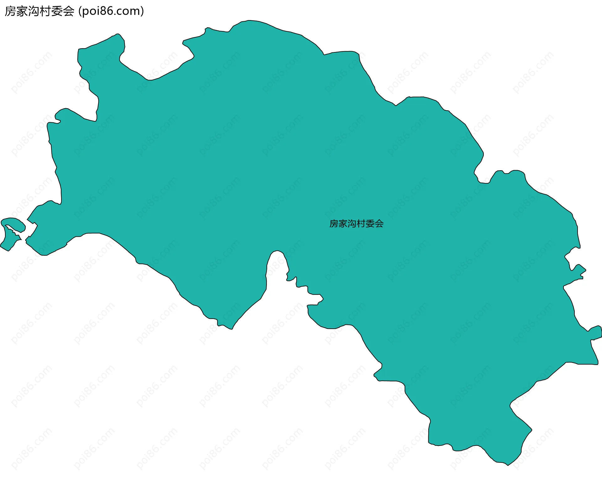房家沟村委会边界地图