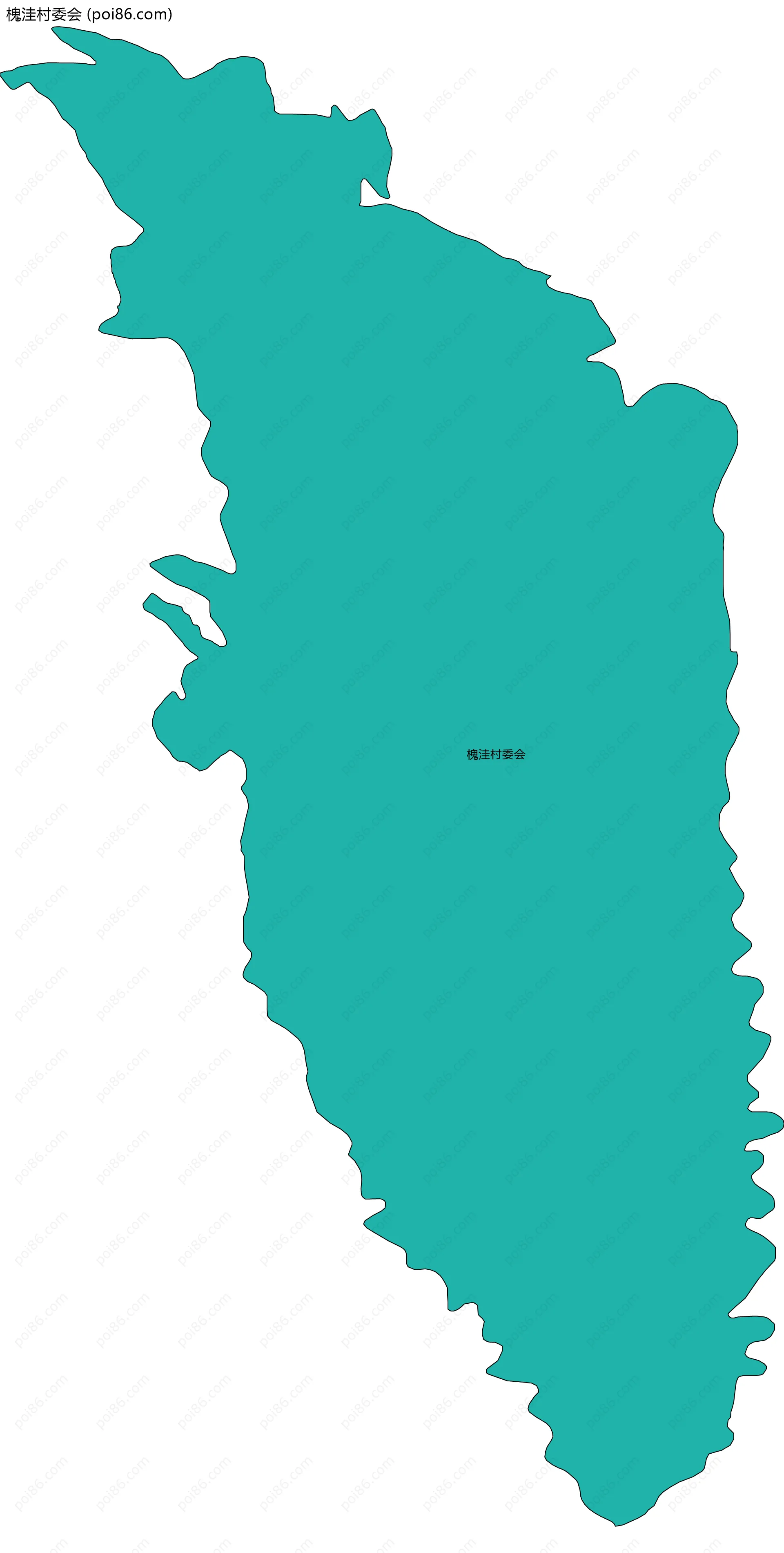 槐洼村委会边界地图