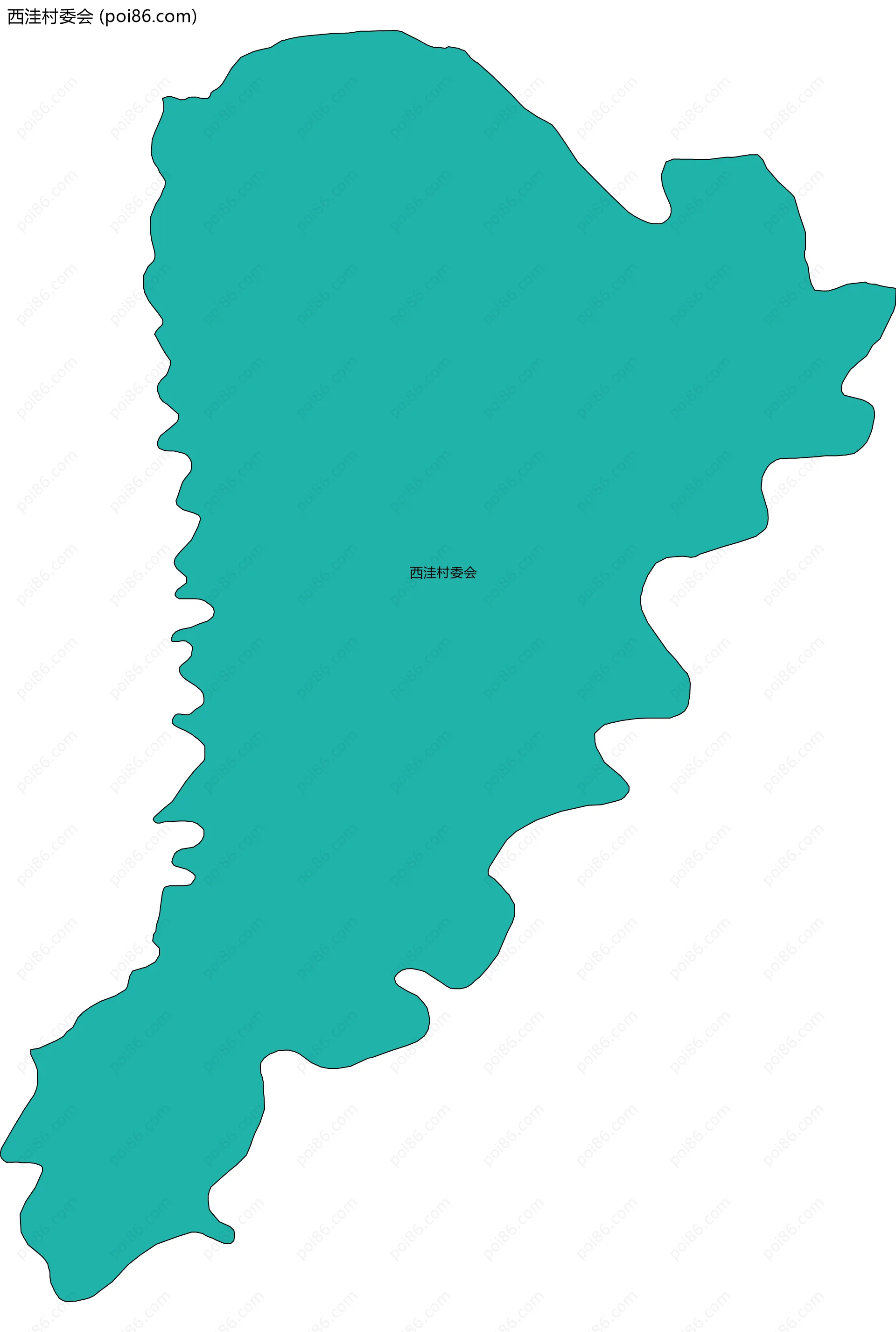 西洼村委会边界地图