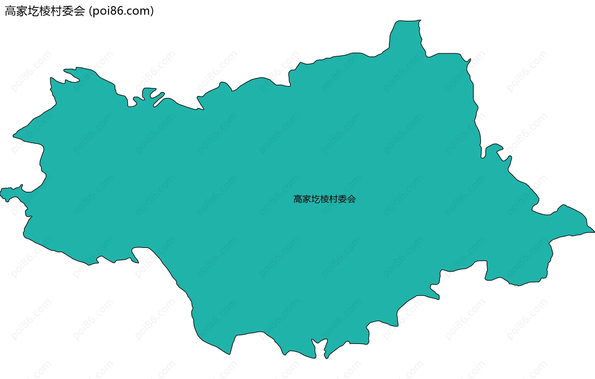 高家圪棱村委会边界地图