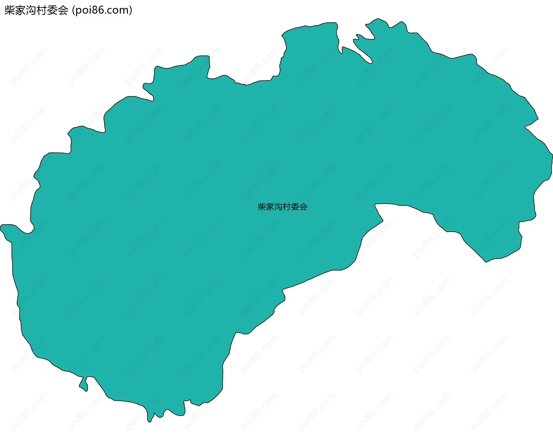 柴家沟村委会边界地图