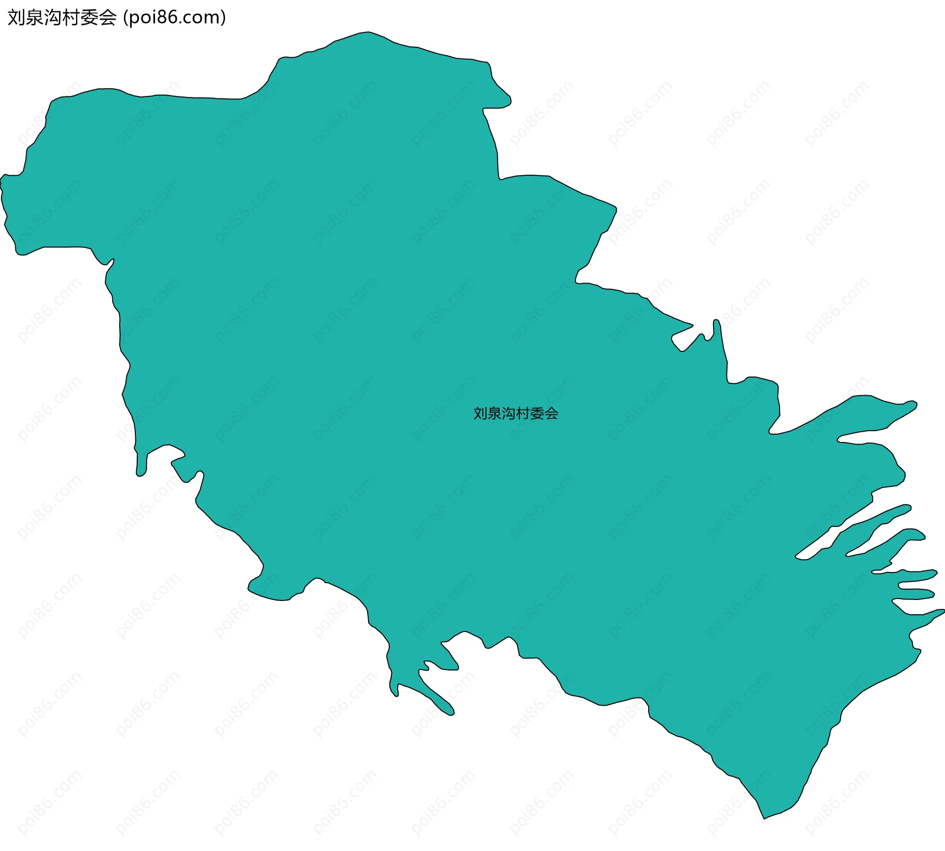 刘泉沟村委会边界地图