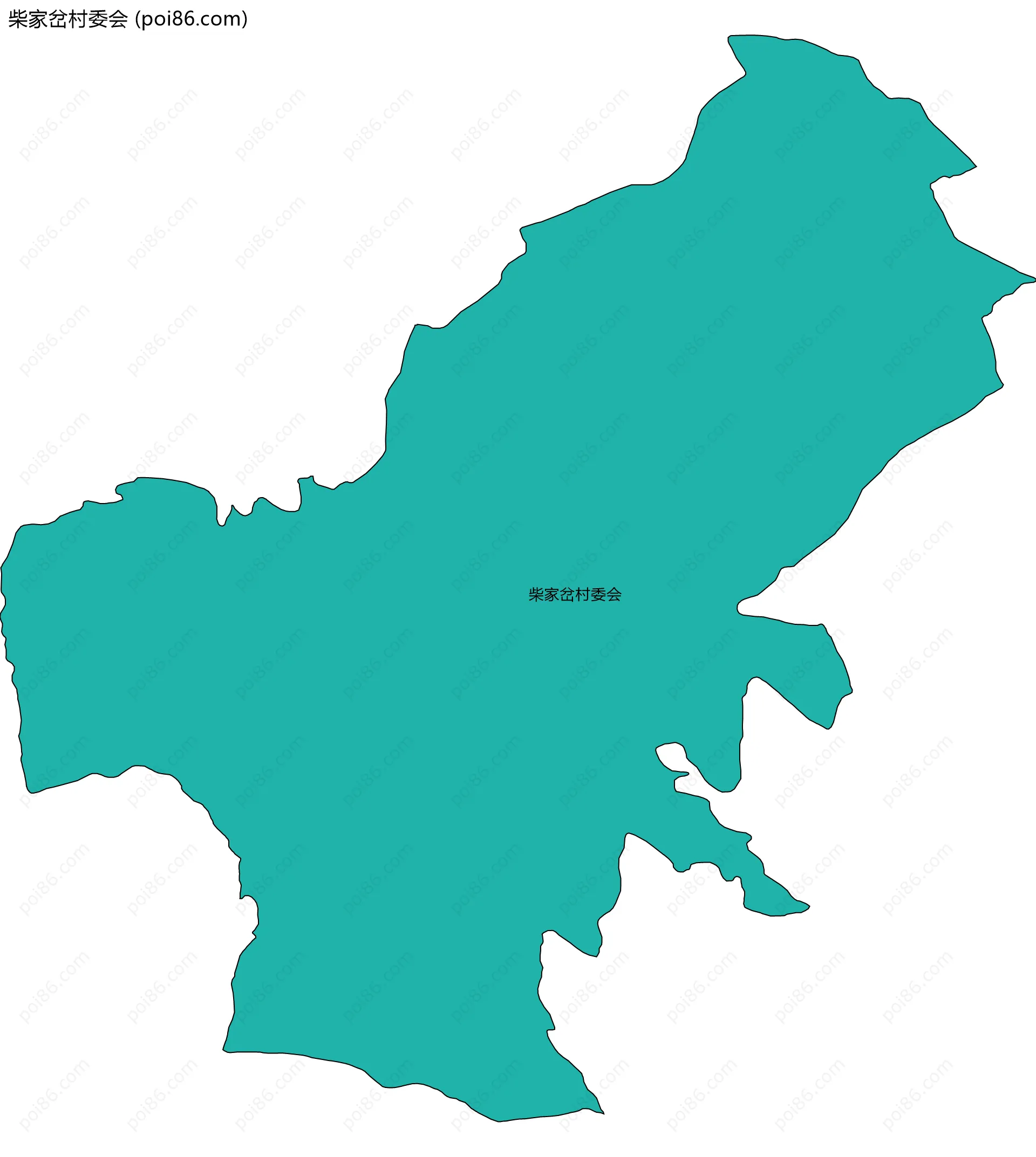 柴家岔村委会边界地图