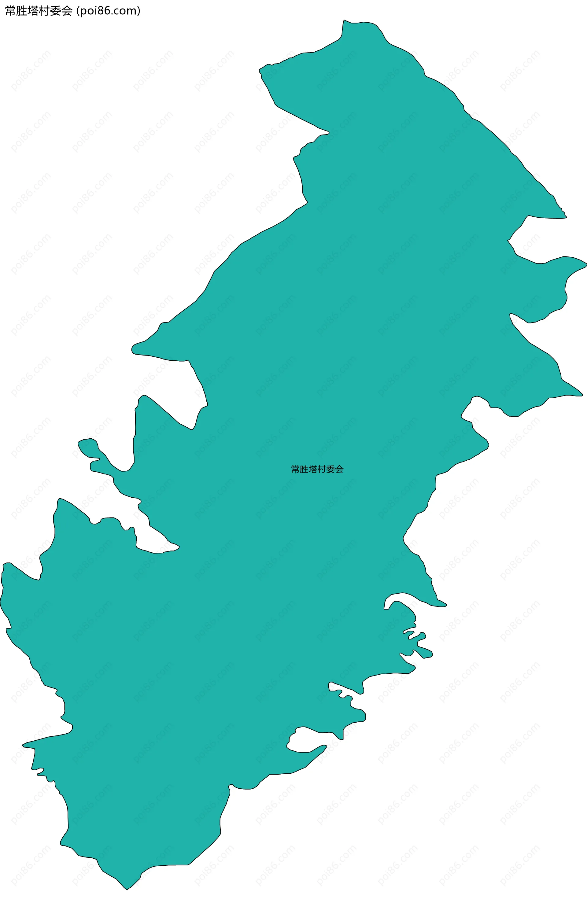 常胜塔村委会边界地图
