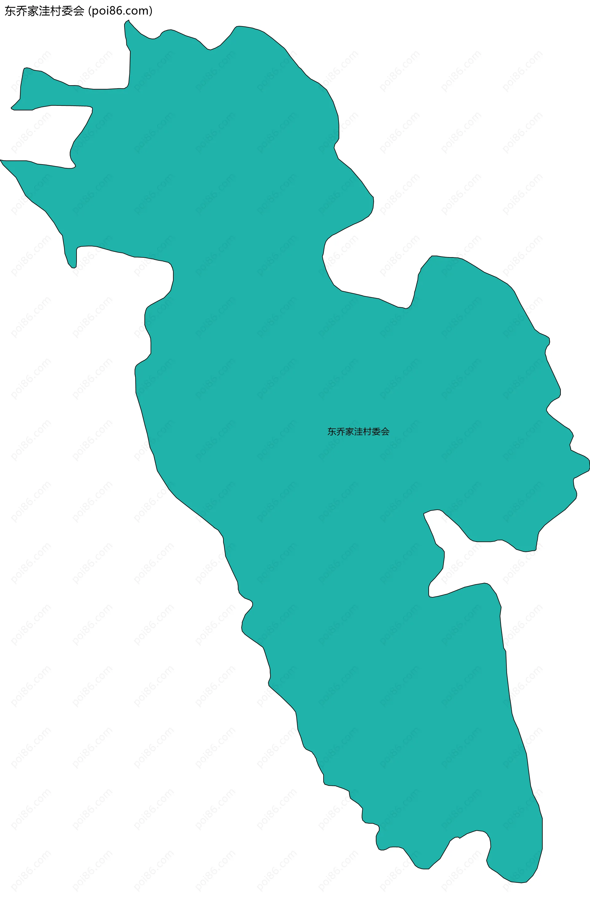 东乔家洼村委会边界地图