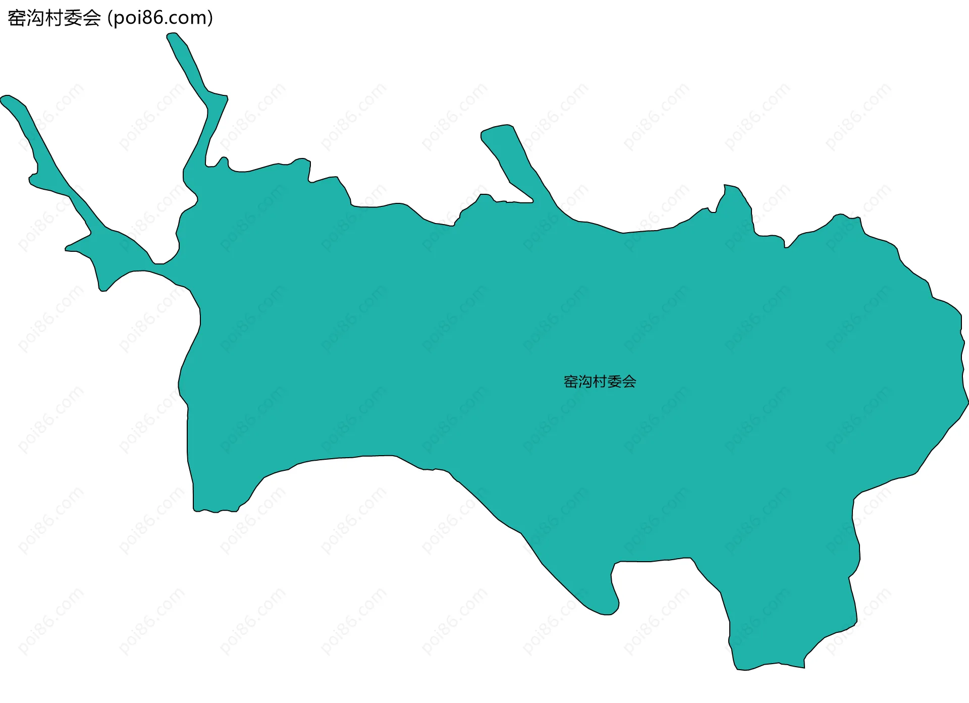 窑沟村委会边界地图