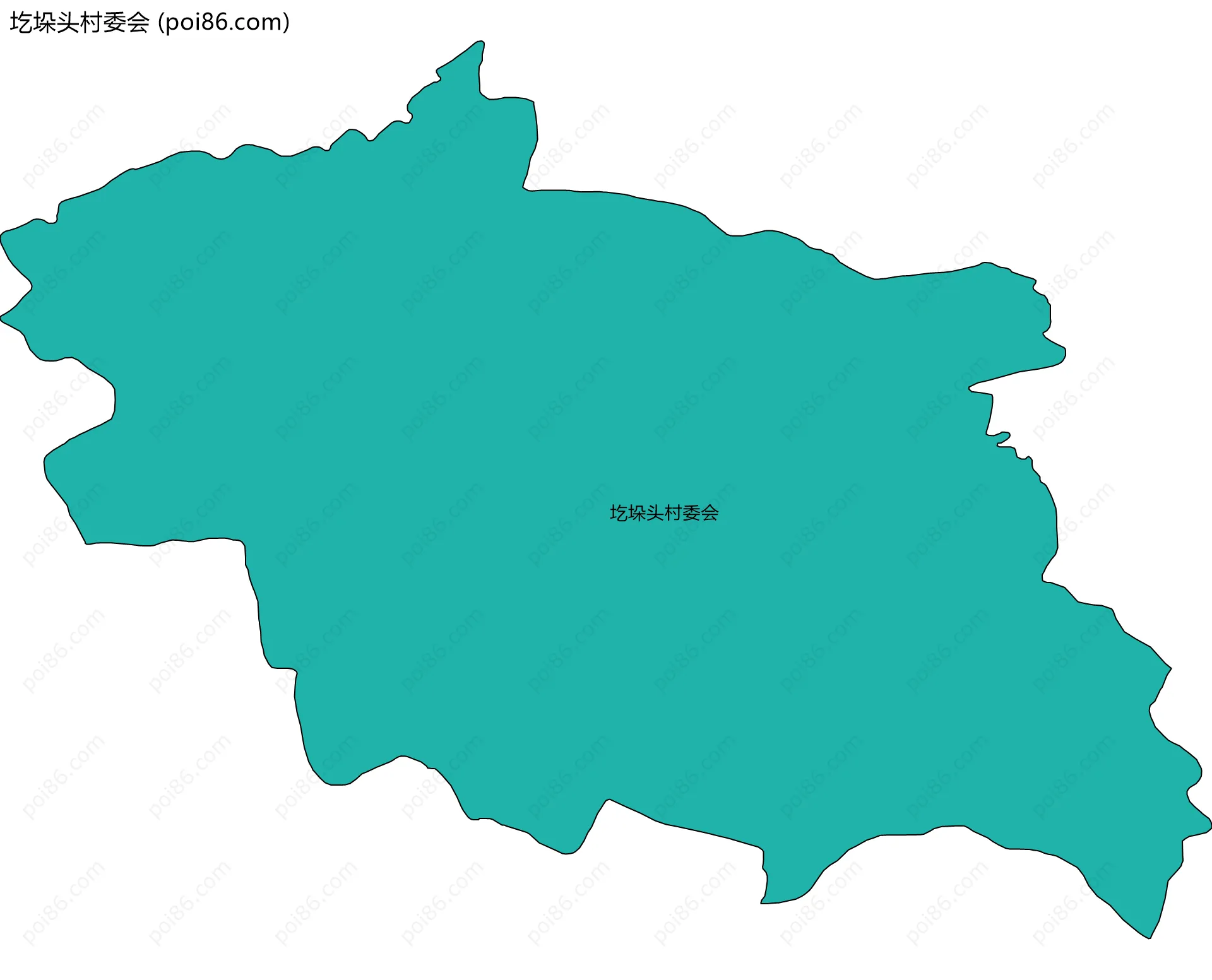 圪垛头村委会边界地图