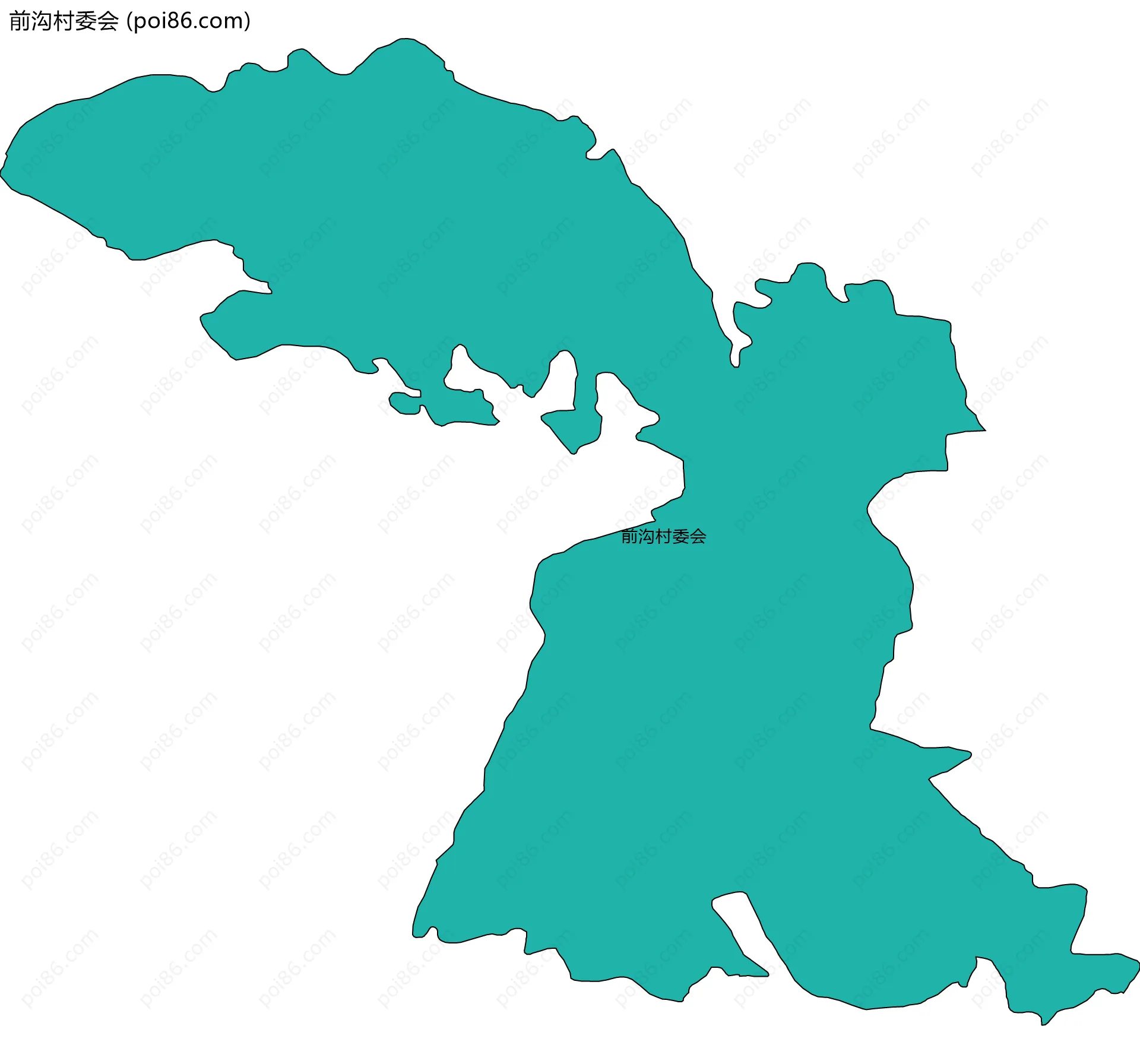 前沟村委会边界地图