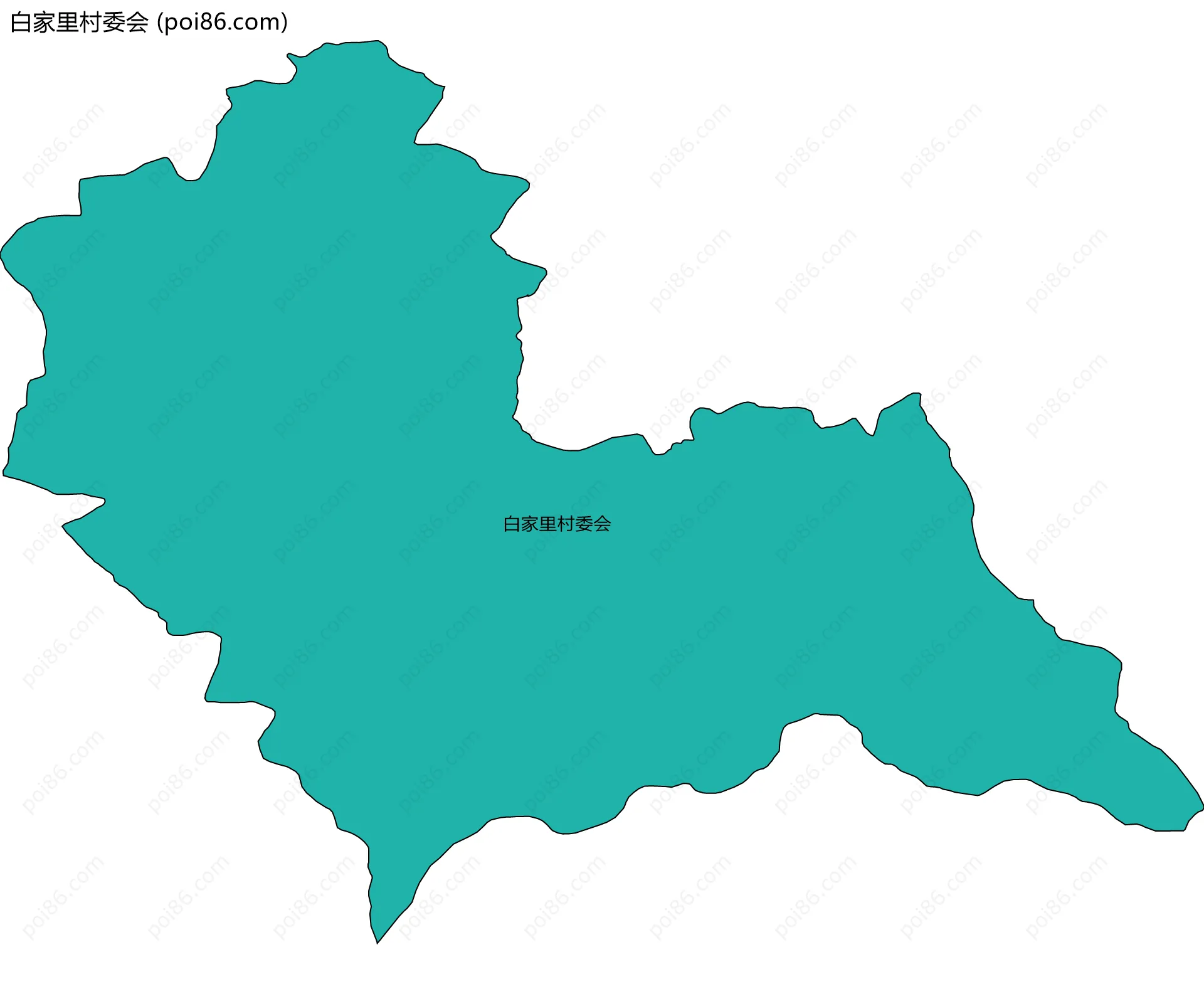 白家里村委会边界地图