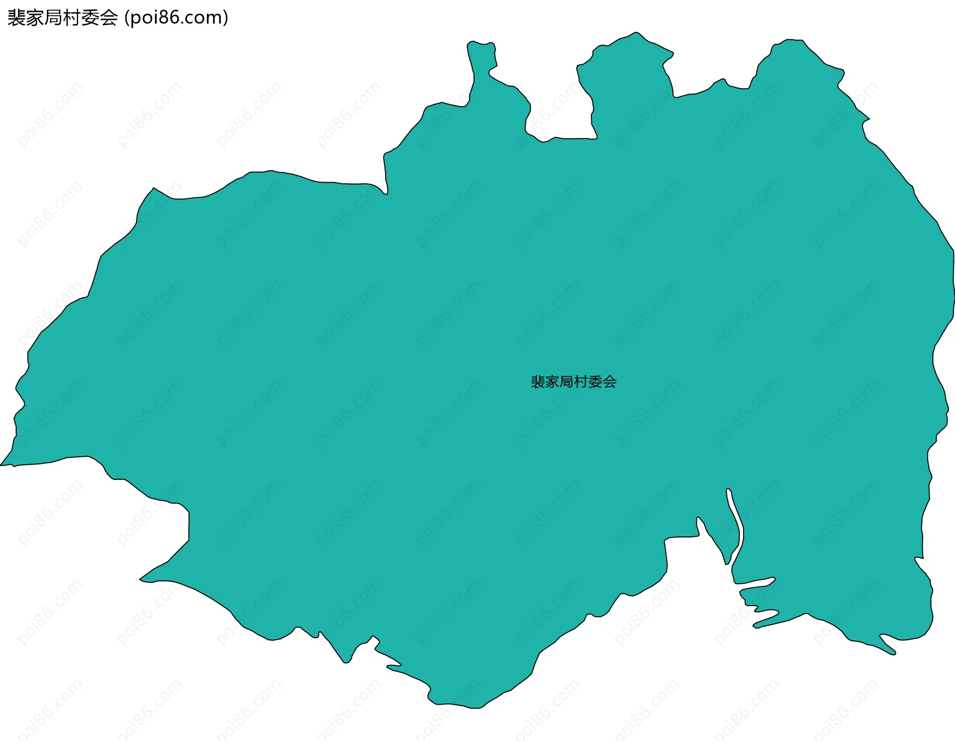 裴家局村委会边界地图