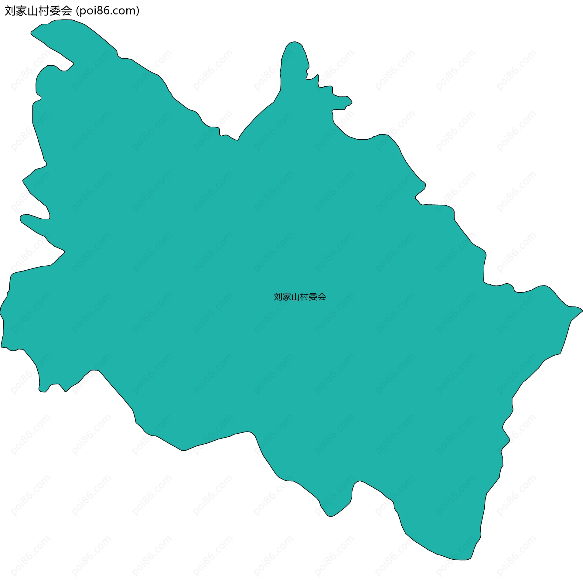 刘家山村委会边界地图