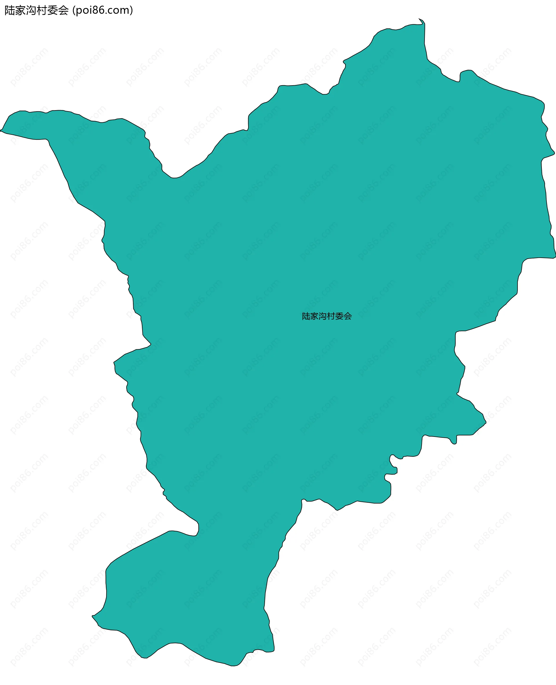 陆家沟村委会边界地图