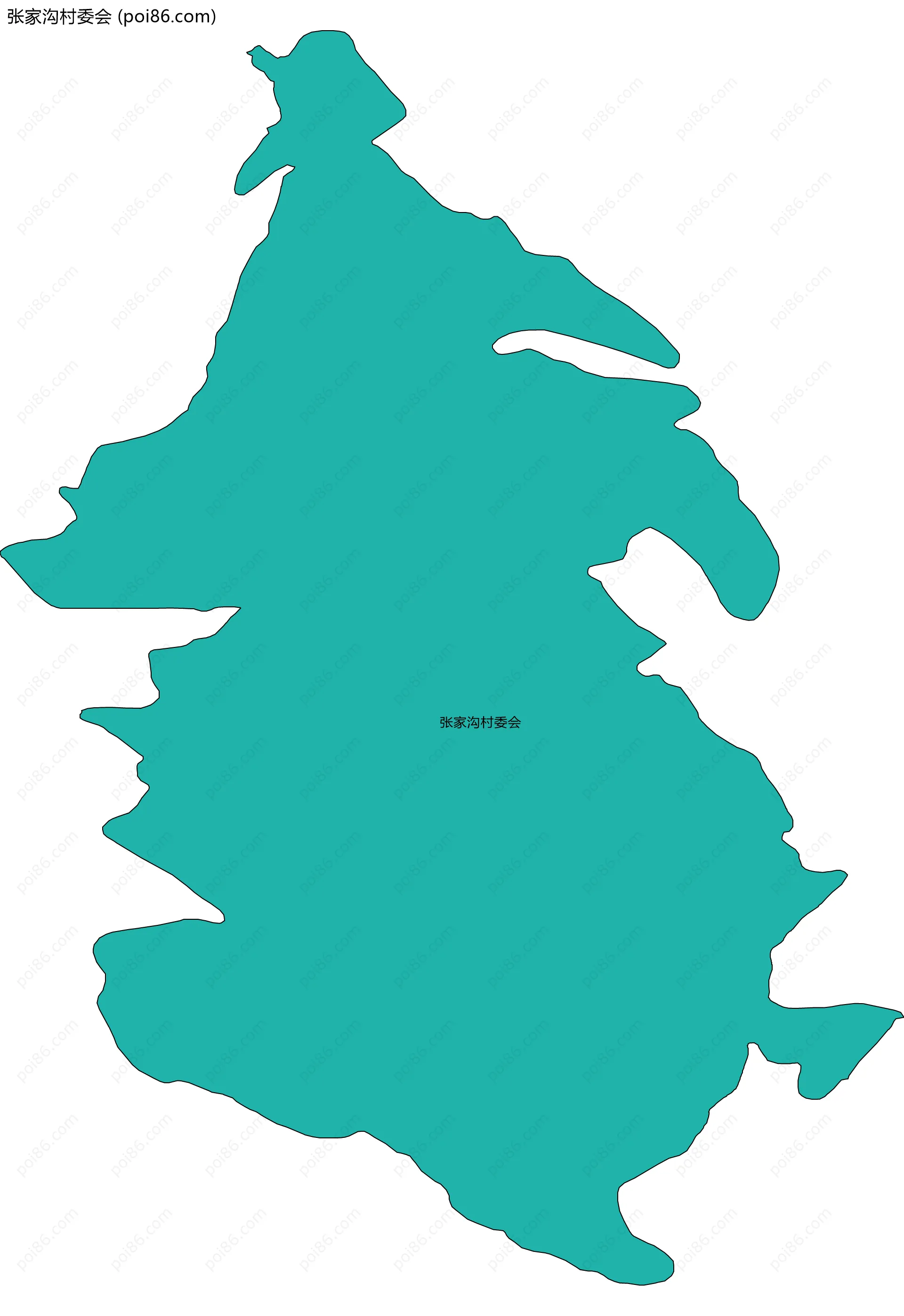 张家沟村委会边界地图