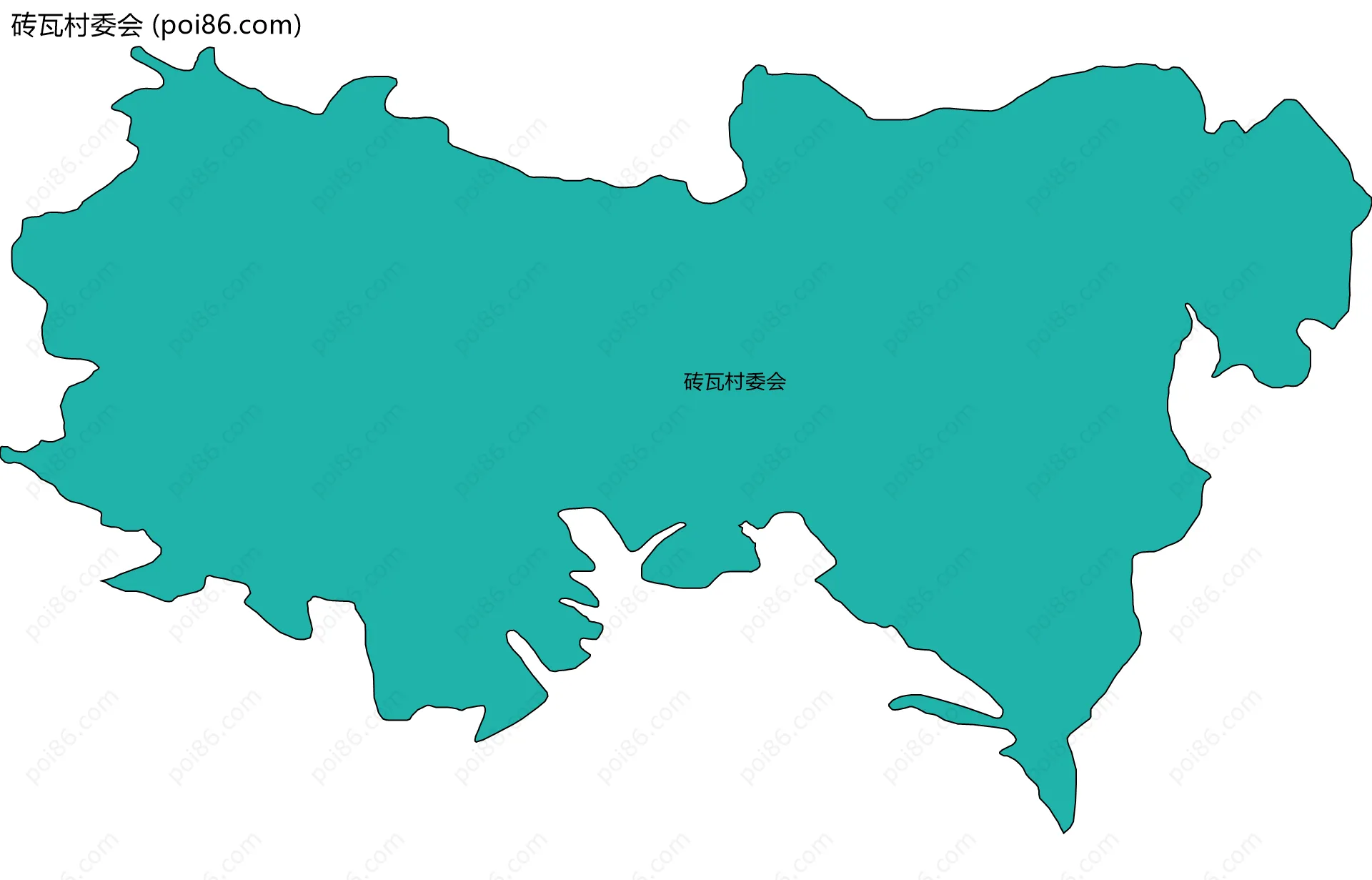 砖瓦村委会边界地图