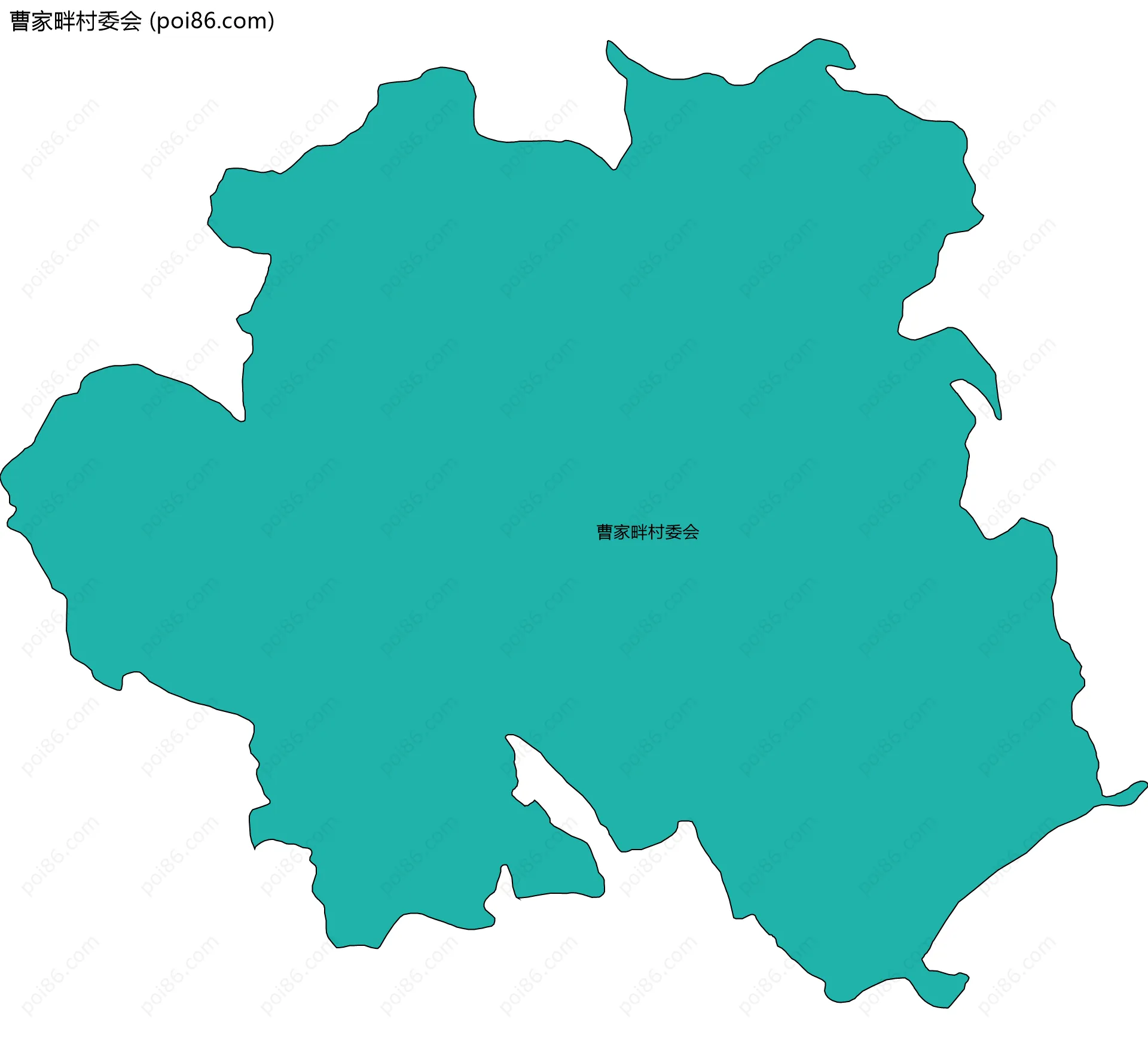 曹家畔村委会边界地图